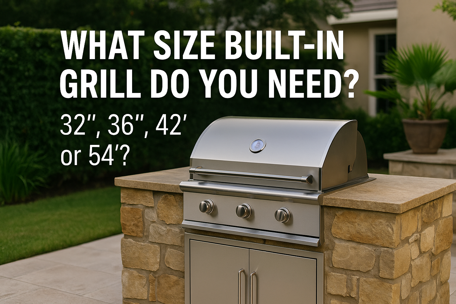 What Size Built-In Grill Do You Need? 32", 36", 42", or 54"? (Houston Outdoor Kitchen Guide)