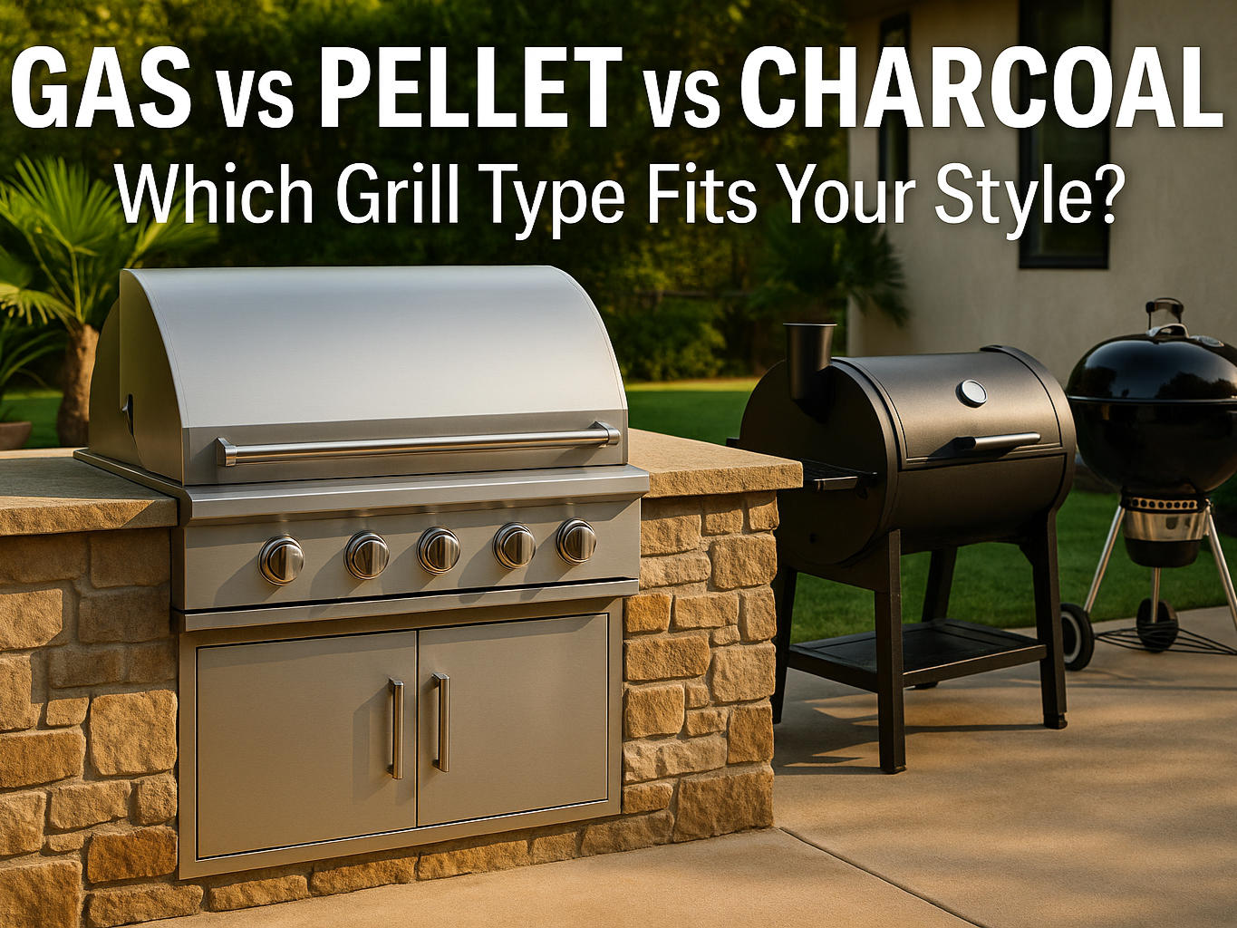 Gas vs Pellet vs Charcoal: Which Grill Is Right for Your Houston Outdoor Kitchen?