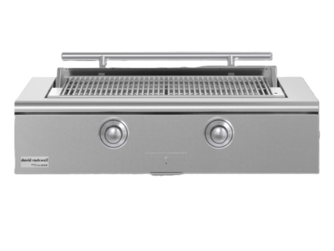 Caliber 42-inch stainless grill with disappearing lid in River Oaks