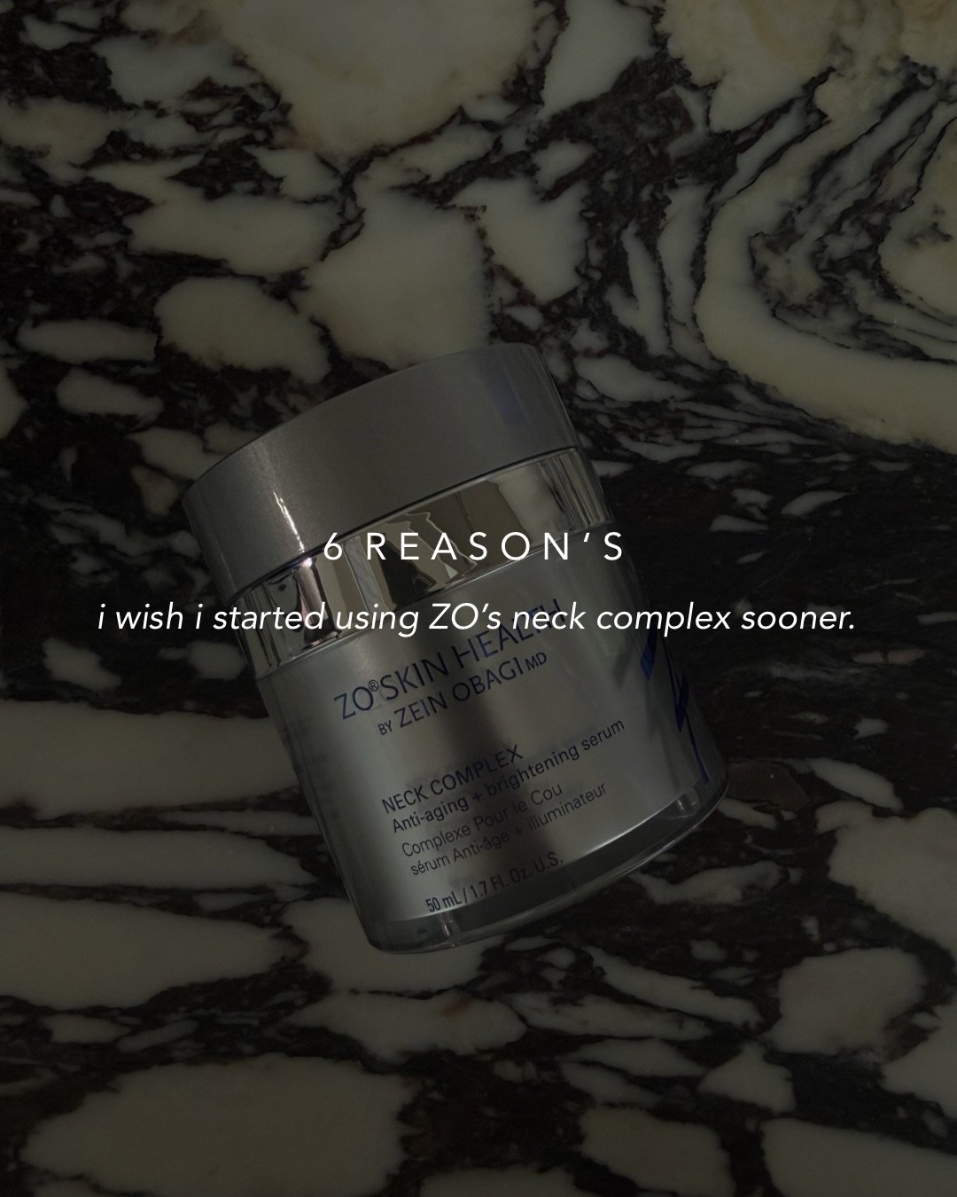 I don&rsquo;t skip my neck anymore and neither should you💭

6 reasons I wish I started ZO Neck Complex sooner&hellip; because prevention doesn&rsquo;t start when it&rsquo;s &ldquo;bad,&rdquo; it starts when you first notice change.
&bull;
&bull;
&bu