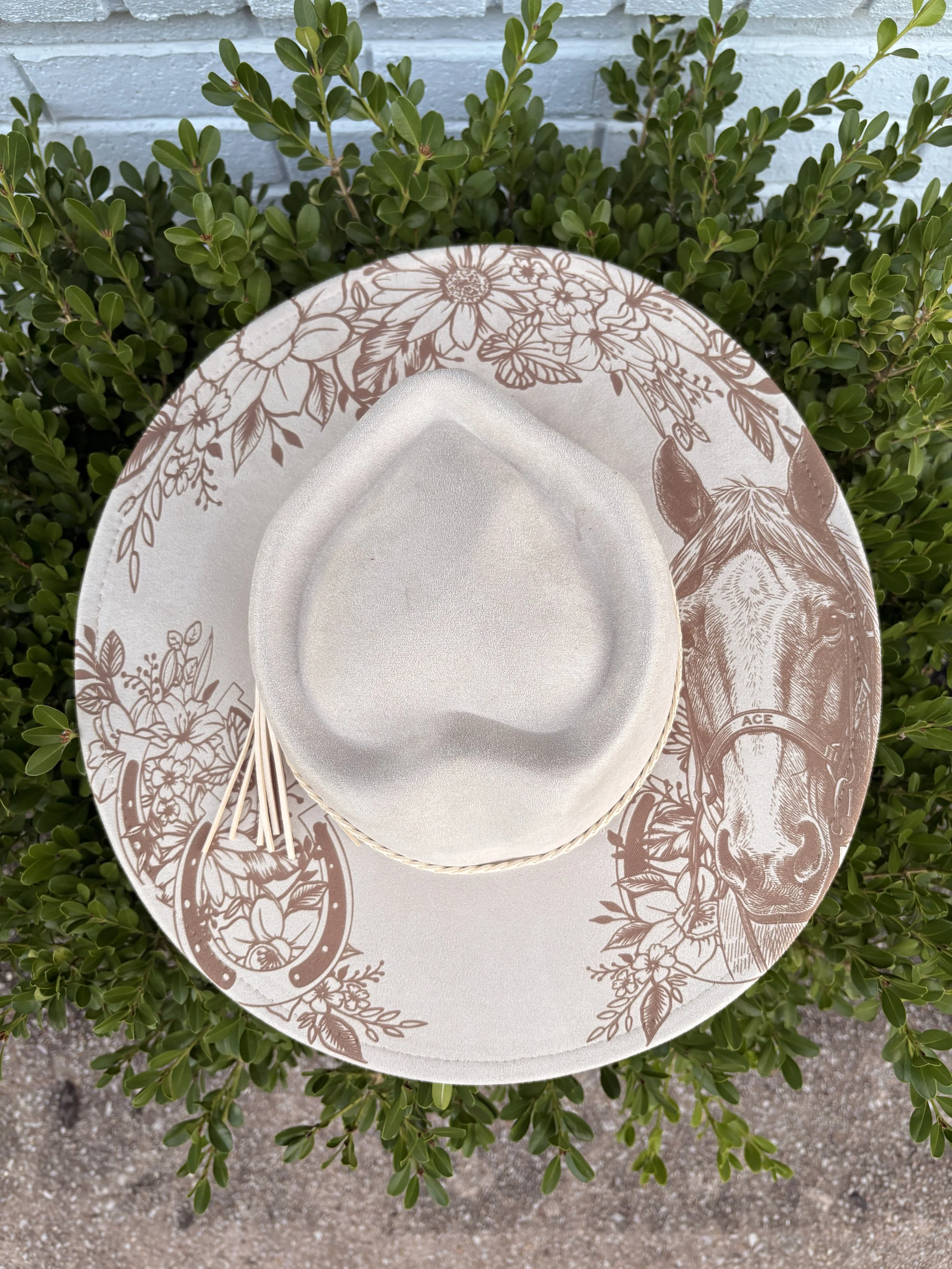 Custom Horse Design- Cowboy & Fedora Hat