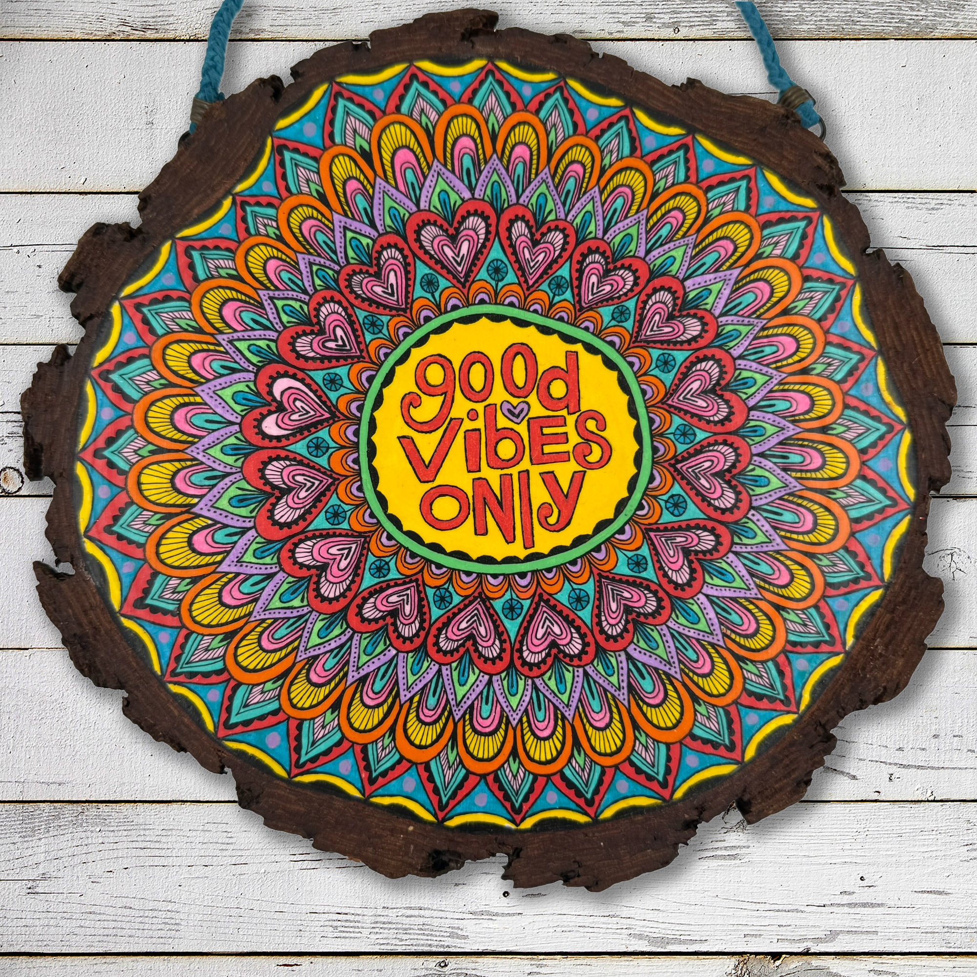 "Good Vibes Only" Hand painted Wall Art