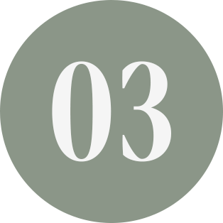 Number 03 inside a greenish circle