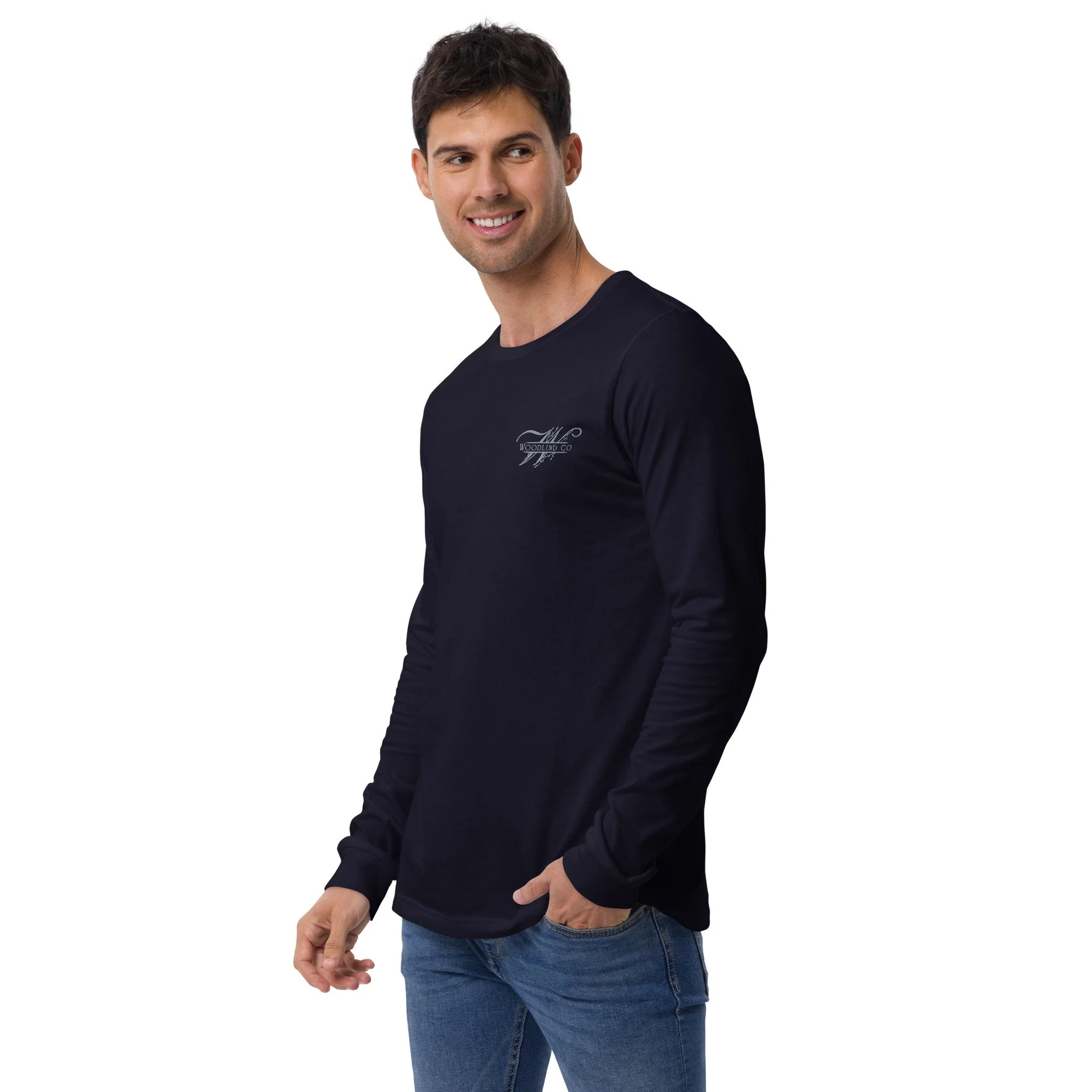 Woodlind Unisex Embroidered Long Sleeve Tee