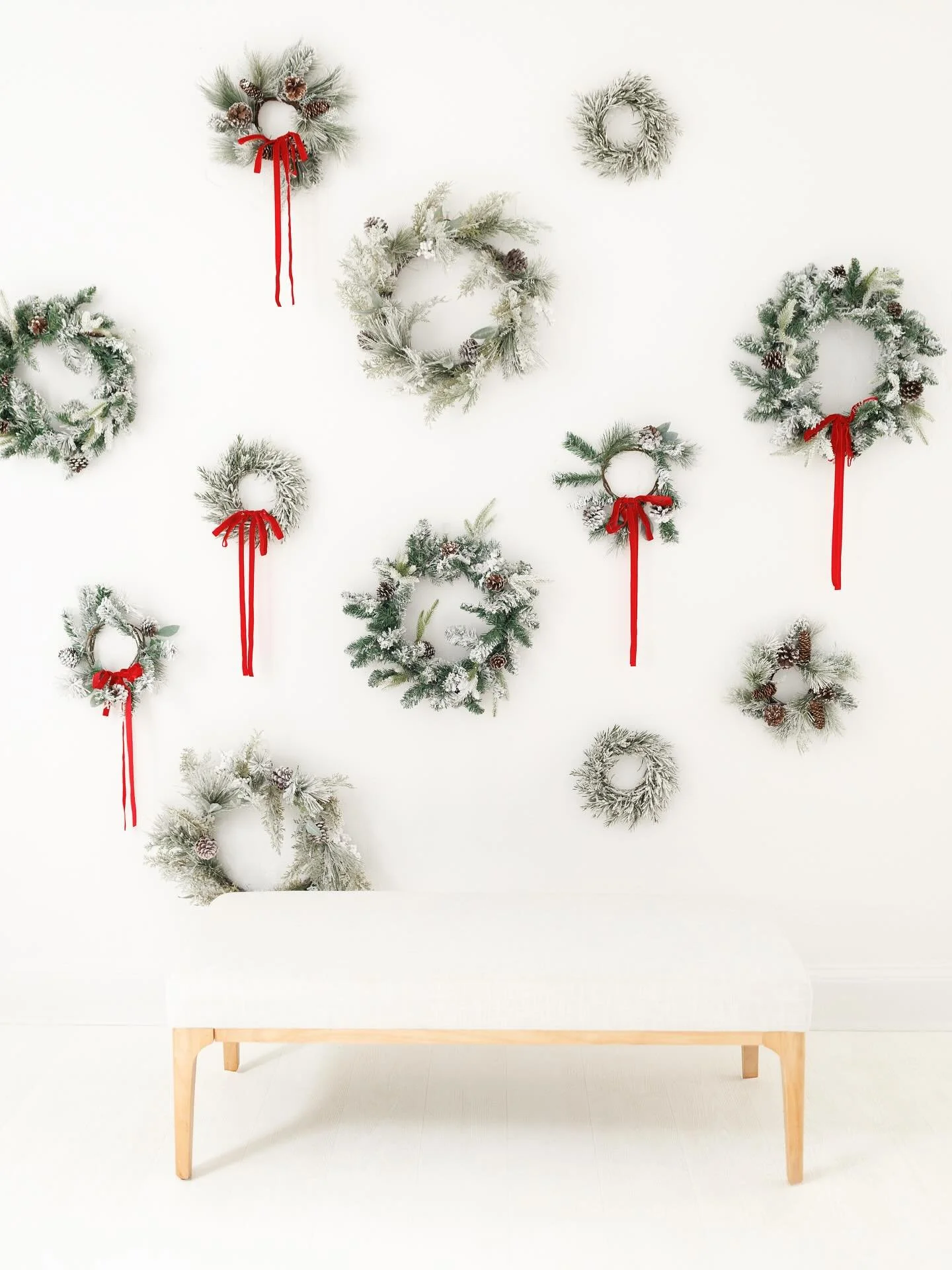 The studio is officially decked out for the holidays 🎄✨

This is one of our two Christmas set-ups &mdash; our cozy wreath wall &mdash; and it&rsquo;s now open for booking throughout November and December!

We&rsquo;ve also added festive touches to t