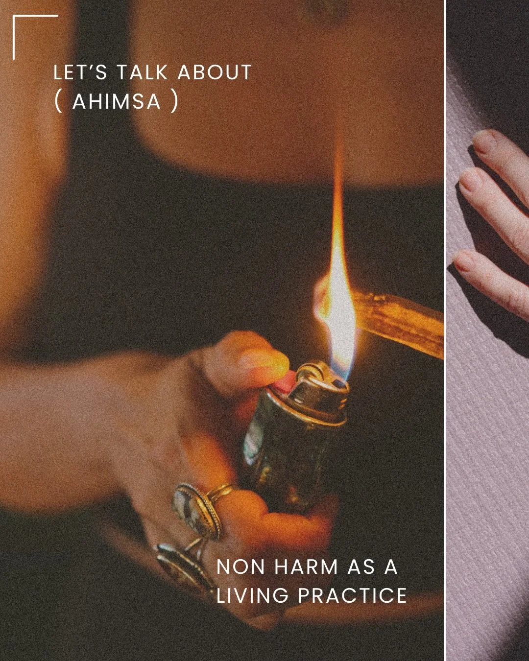 Let&rsquo;s talk about ahimsa 

With so much unfolding around us,
we feel it in our bodies:
tight jaws, guarded hearts, nervous systems on edge.

Ahimsa asks us to honor our responses and tend to one another.

Rather than look away when harm is happe
