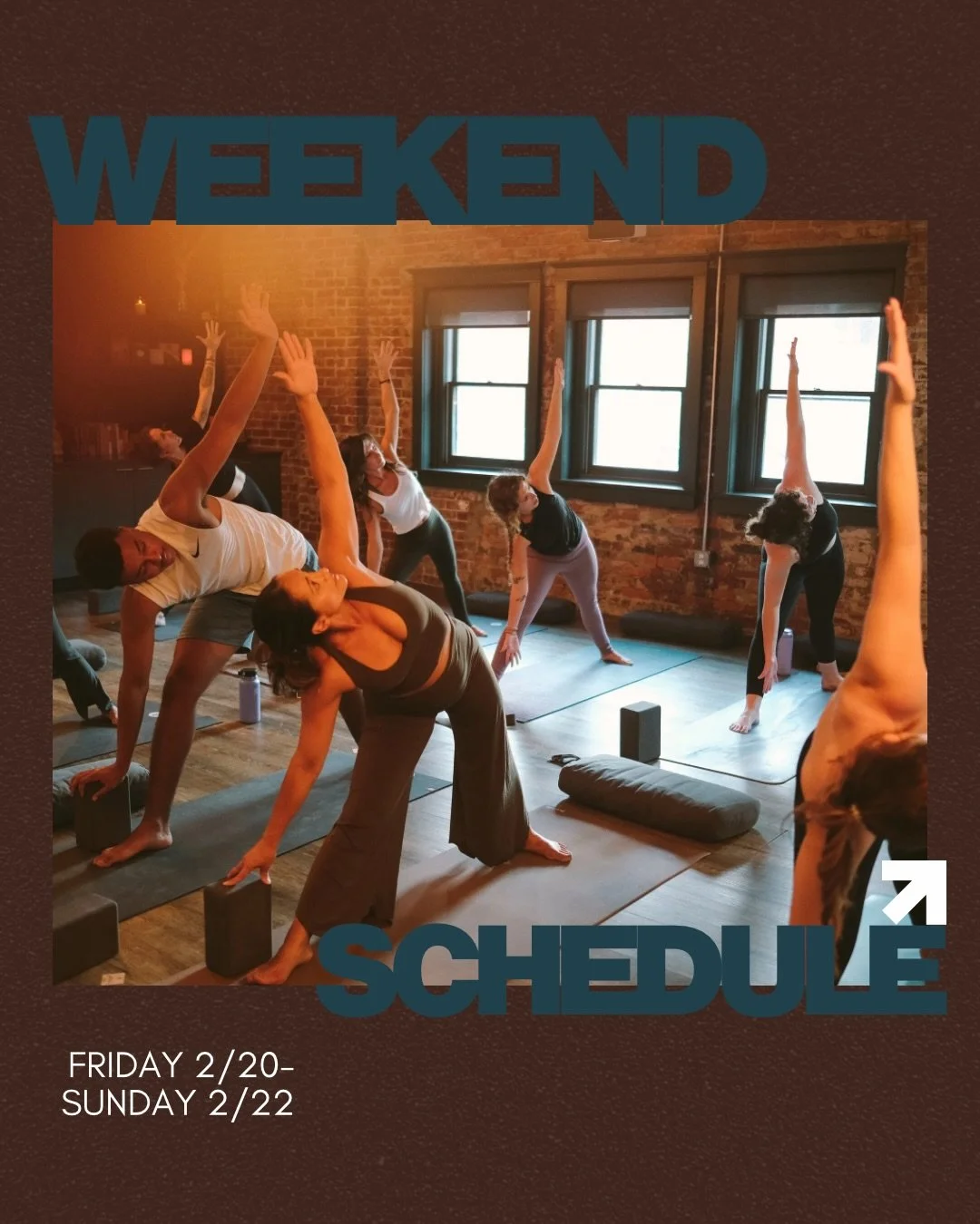 The weekend is approaching- have you booked your class yet? 

There are plenty of chances to come move, explore, and breathe with us. Swipe to see the weekend schedule ❣️

📸 @kate_sweeney