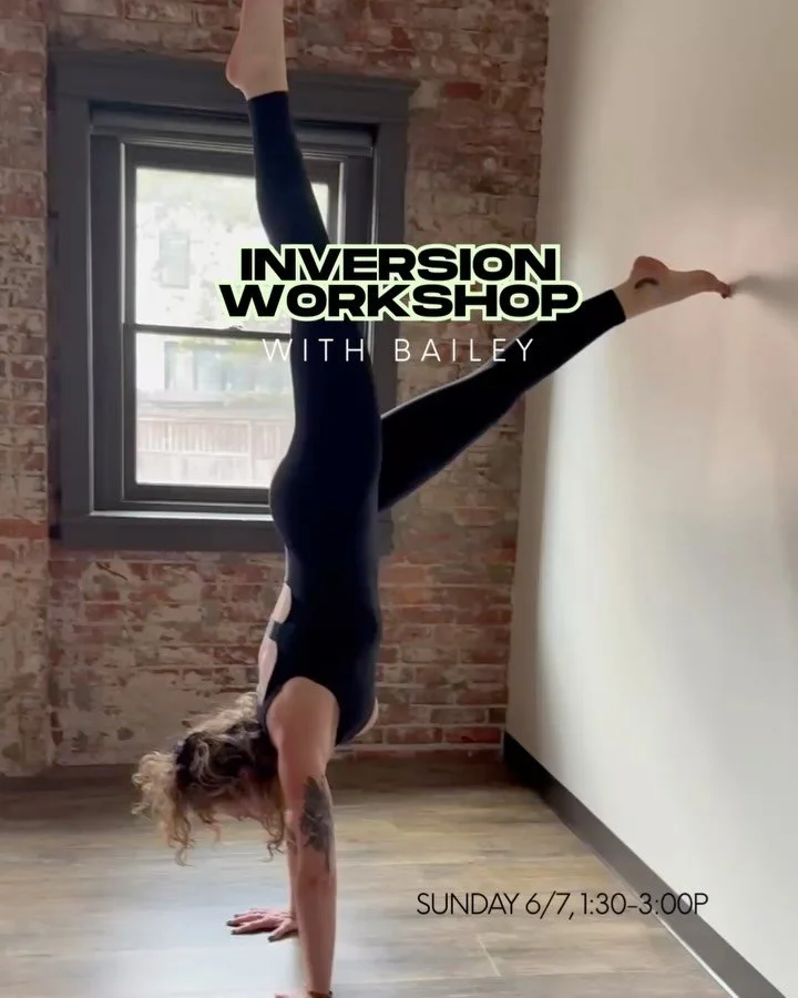 🌟Upcoming events at the studio 🌟

Sunday 6/7- come invert with Bailey! 

Tuesday 6/9 - learn more about our upcoming October Morocco Retreat via zoom 

Sunday 6/21- Honor the Solstice with Sarah Taylor 

Late Summer 2026- step into our meditation p