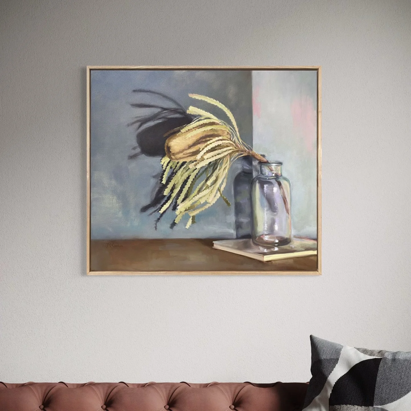 I aim to paint works that I myself would want to live with everyday. As the world seems to spin faster and faster the paintings invite you to slow down and take a longer breath. I hope that comes across. 

&ldquo;Inclination&rdquo; oil in canvas, 65x