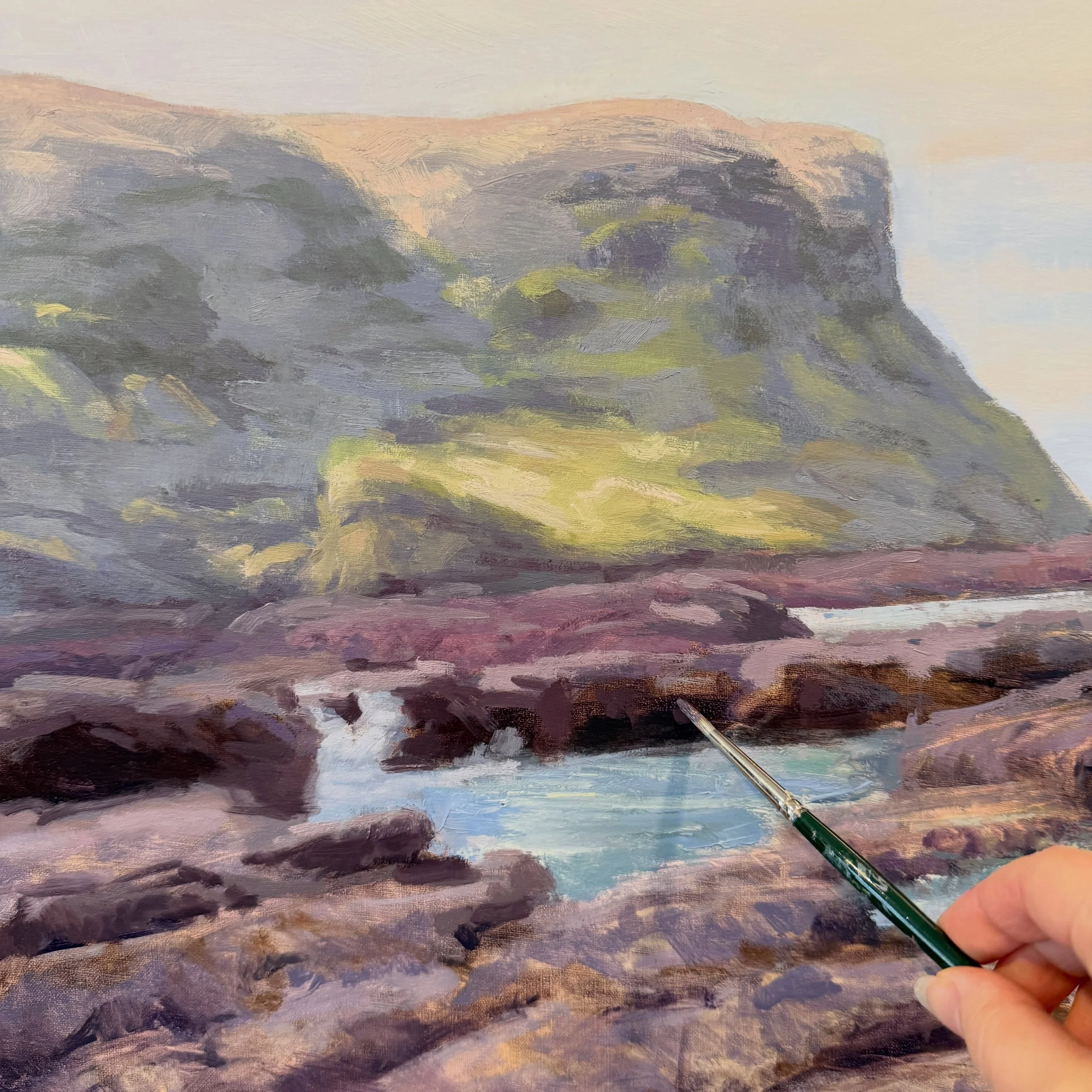 Sometimes I feel like I know how to paint. Then I realise I&rsquo;ve only just figured out how to paint the piece in front of me. The next one will be a whole new challenge.

#wip #bodyofwork #themessymiddle #studiolife