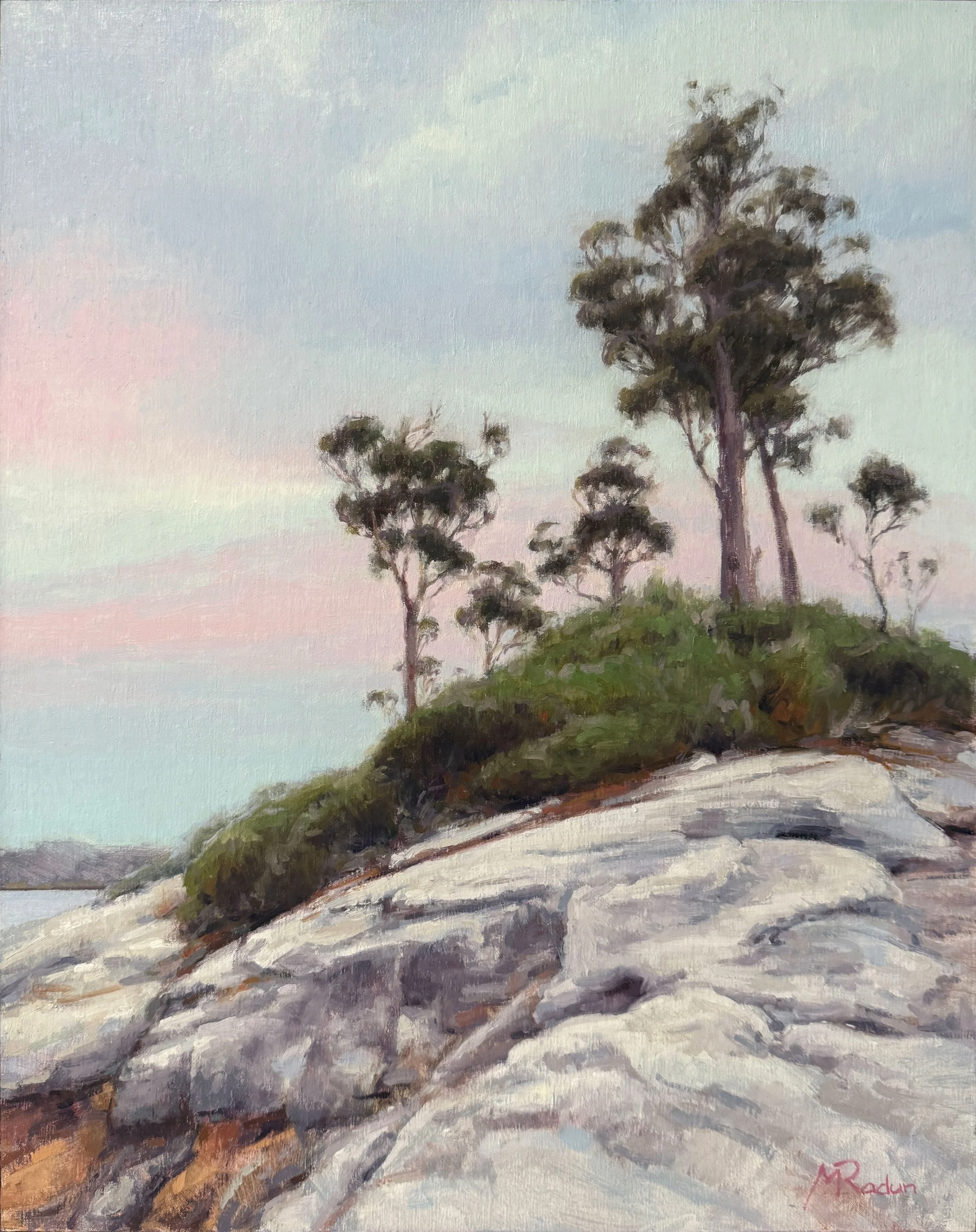 More paintings inspired by my trip to Southern Tasmania. I was drawn to the contrast between ancient sandstone and new growth in both of these scenes. They&rsquo;re reminders that a landscape is never fixed, but constantly being shaped by time, water