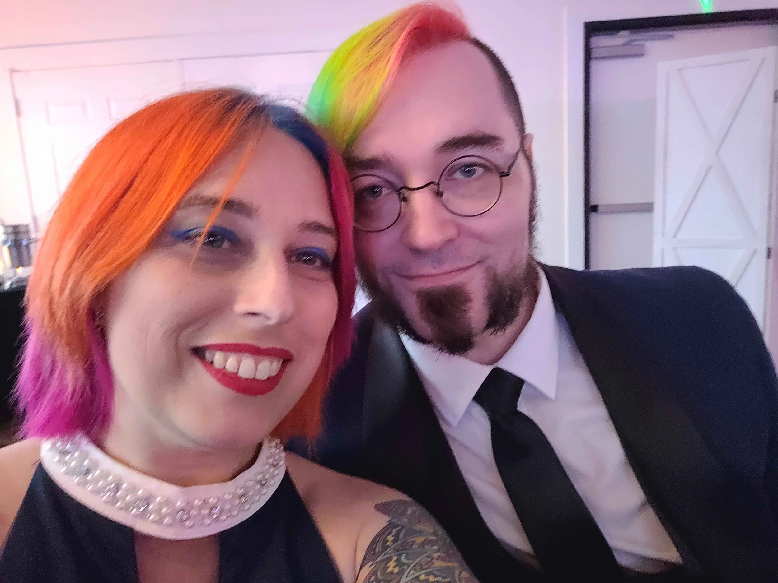 Photo of Kristie + Nick — warm, candid, real. Not a stock-photo couple