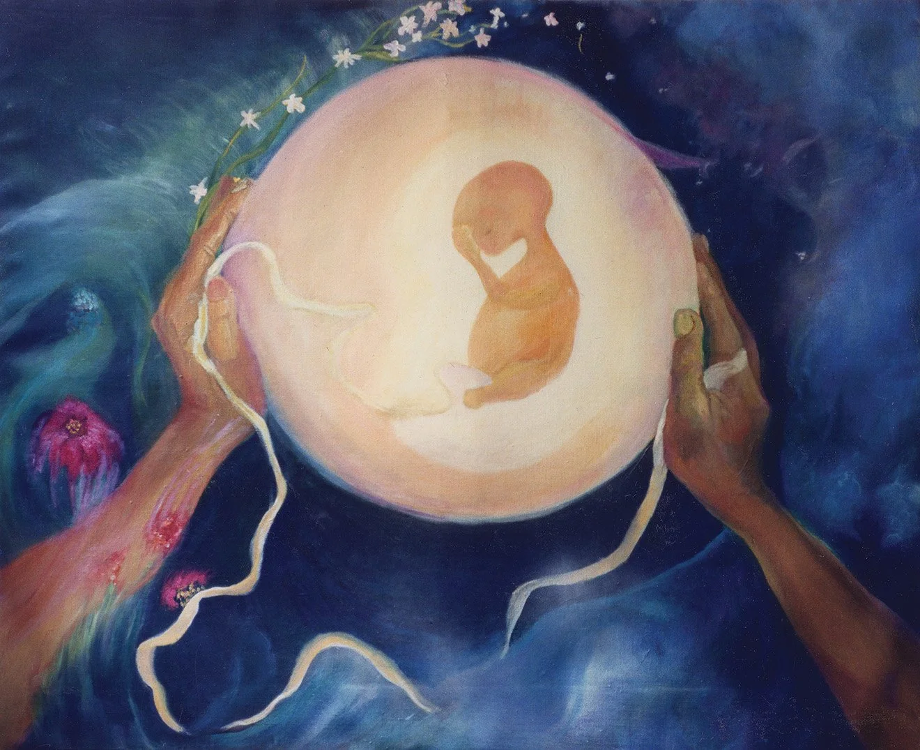 Painting 18. The Offering, December 1990, Brasília, DF (Oil and acrylic on canvas, 107 × 87 cm)