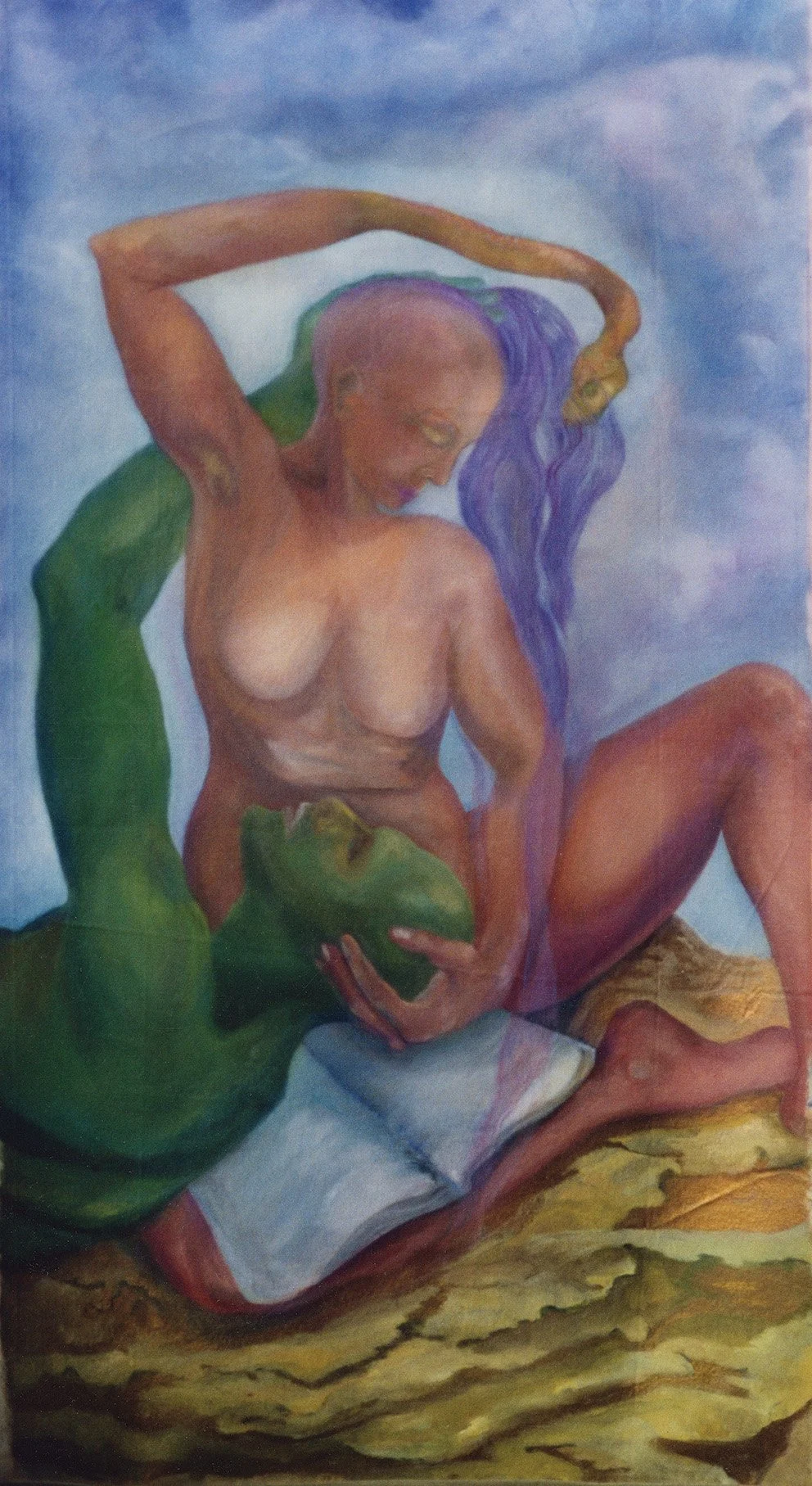 Painting 19. Adam and Eve, January–June 1991, Brasília, DF (Oil and acrylic on canvas, 107 × 153 cm)
