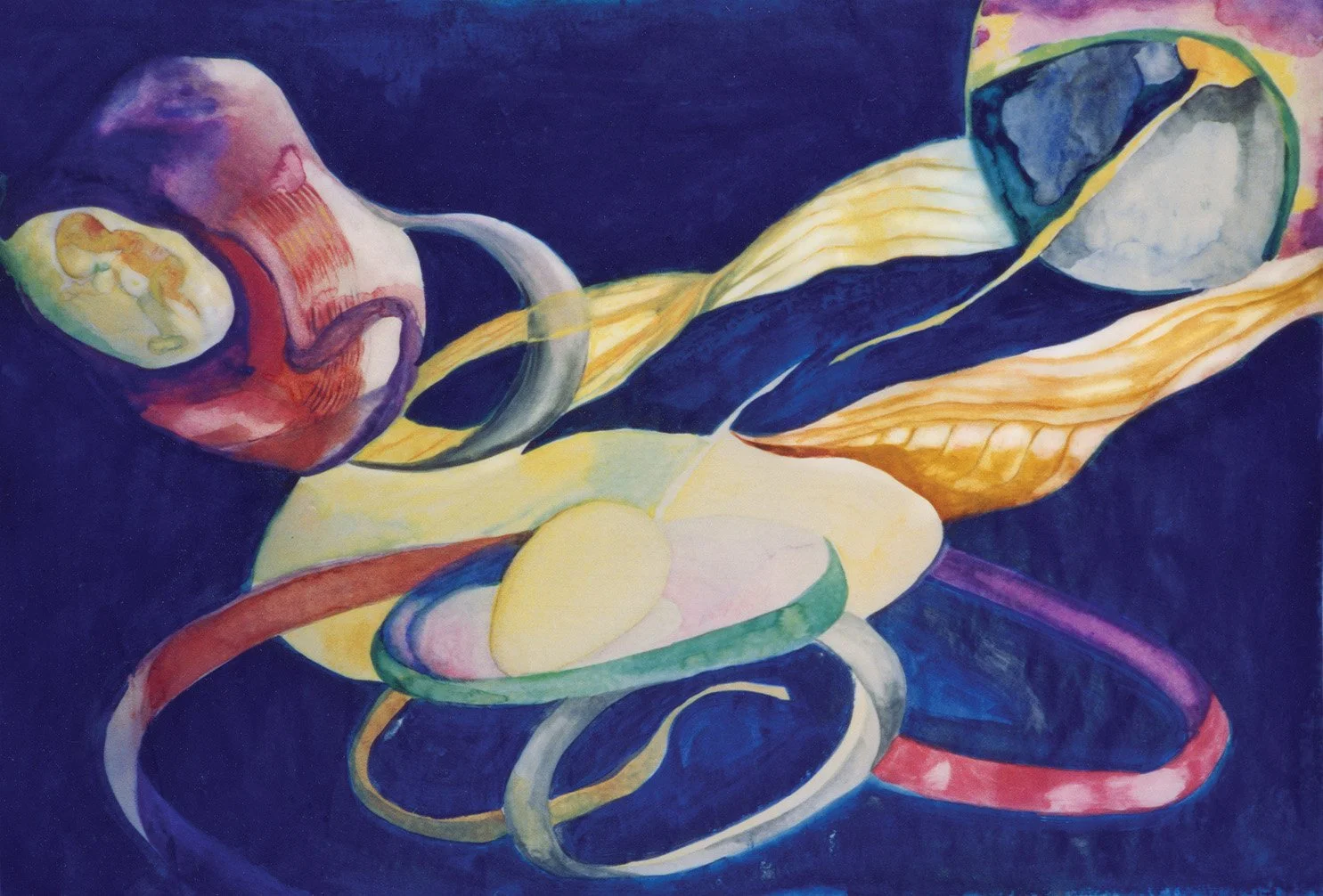 Painting 6a. Embryonic Symbols, March 1986, Brasília, DF (Acrylic and pencil on paper, 40 × 33 cm)