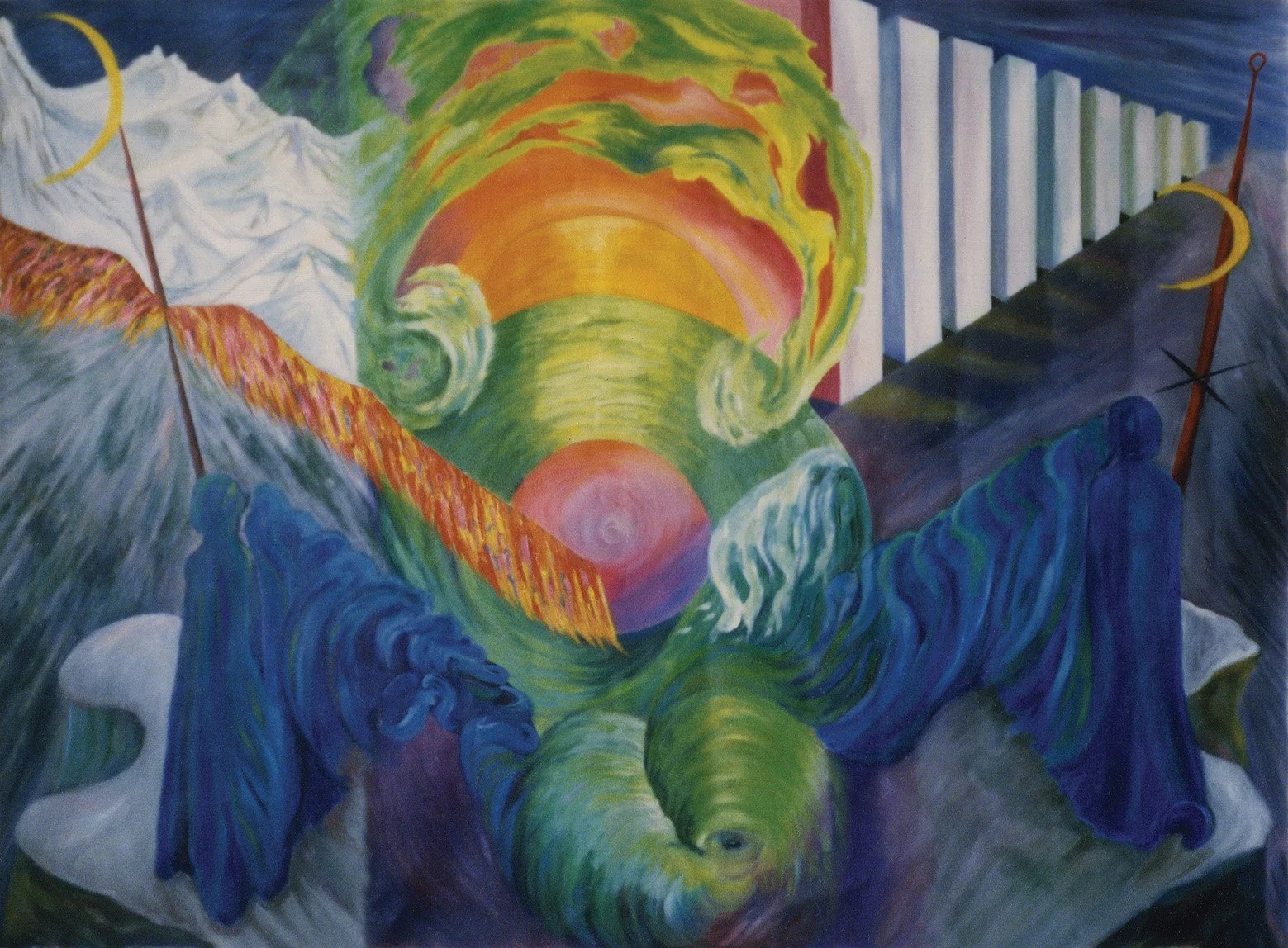 Painting 13. The New Path, December 1988, Brasília, DF (Oil on canvas, 178 × 107 cm)
