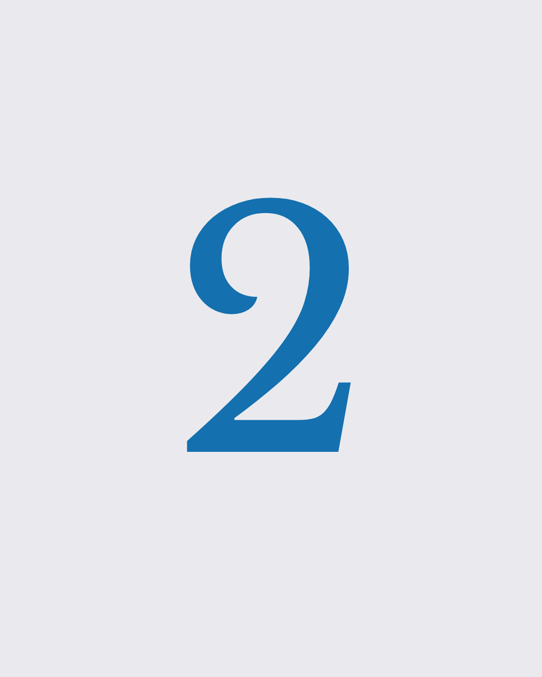 the number 2 in blue font
