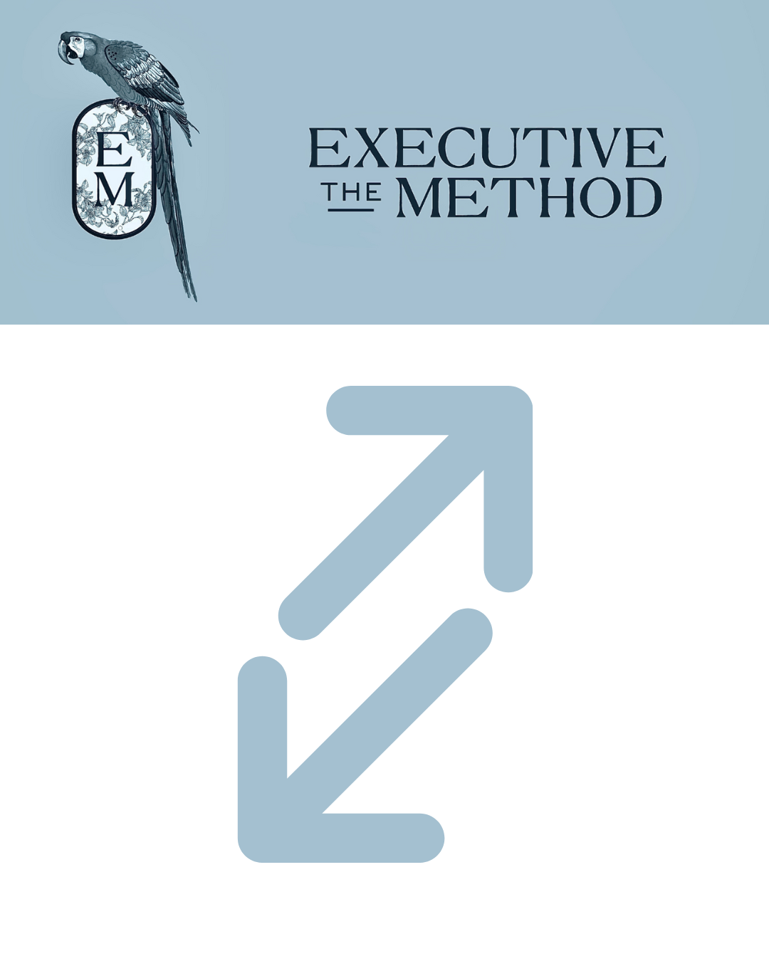 logo with image of two arrows pointing in two directions