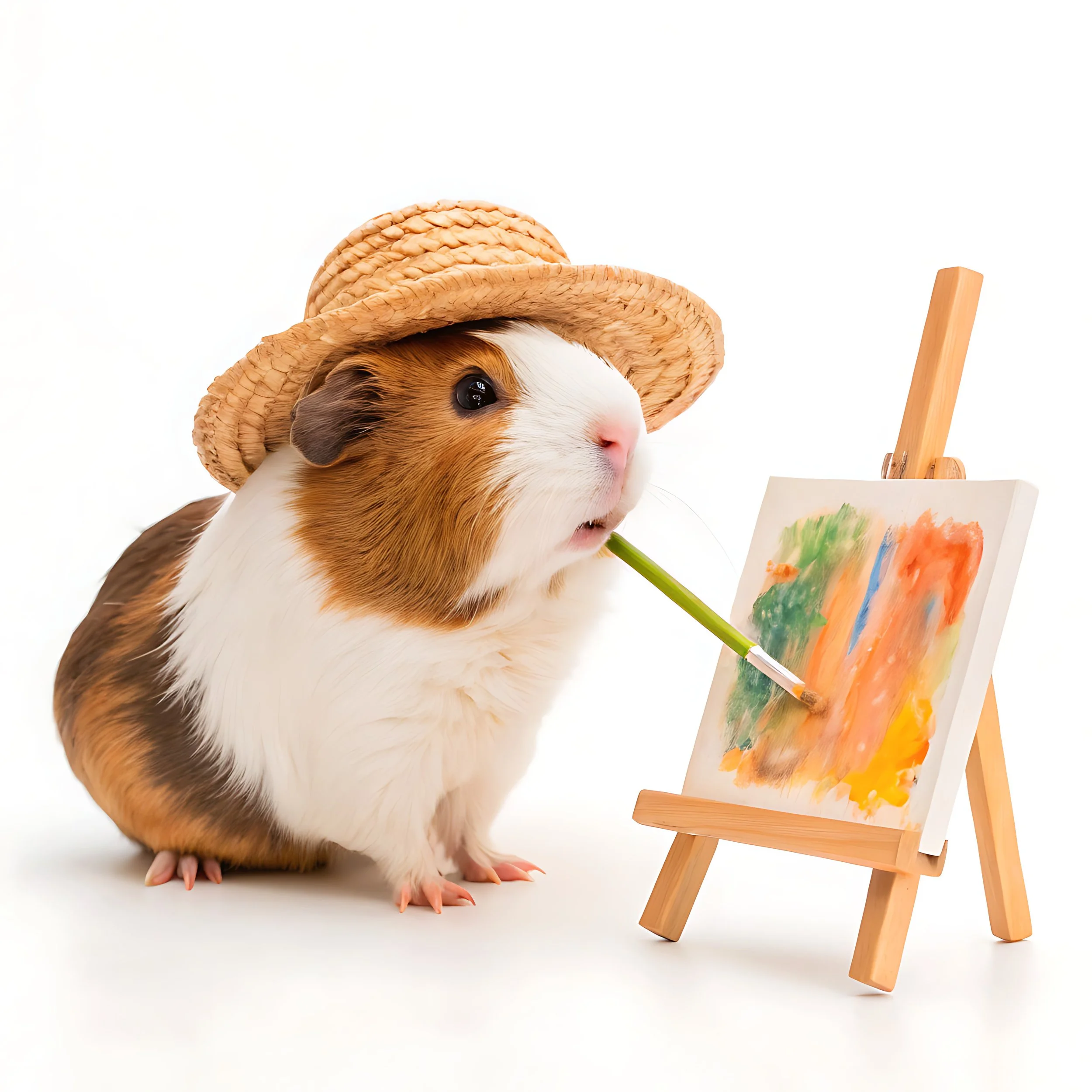 Guinea Pig Painting: The Next Brushstroke