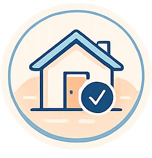 in-home visit icon of house