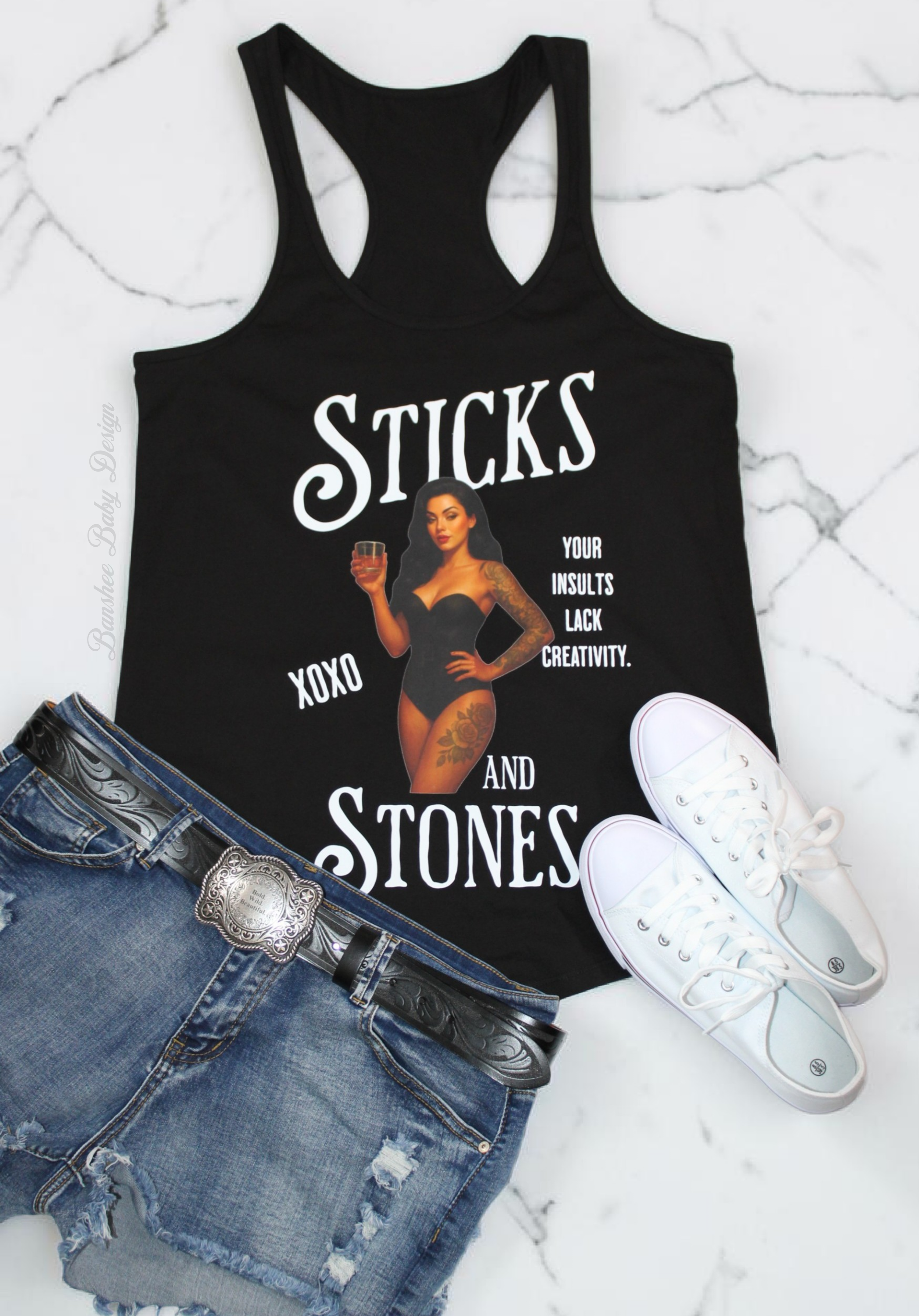 Sticks & Stones Graphic Tank