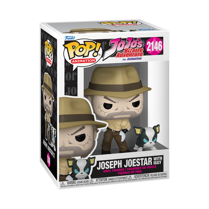 JoJo's Bizarre Adventure Joseph Joestar and Iggy Funko Pop! Vinyl Figure and Buddy