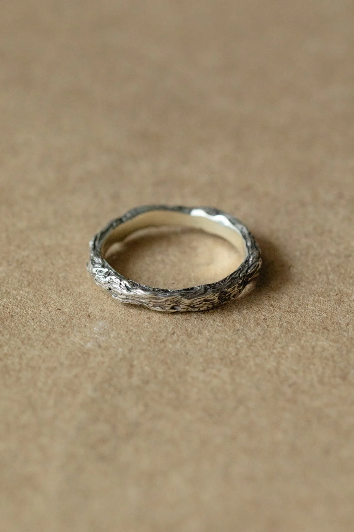 Tree Spirit Ring in Sterling Silver (Slim) - Size P - Ready to Ship