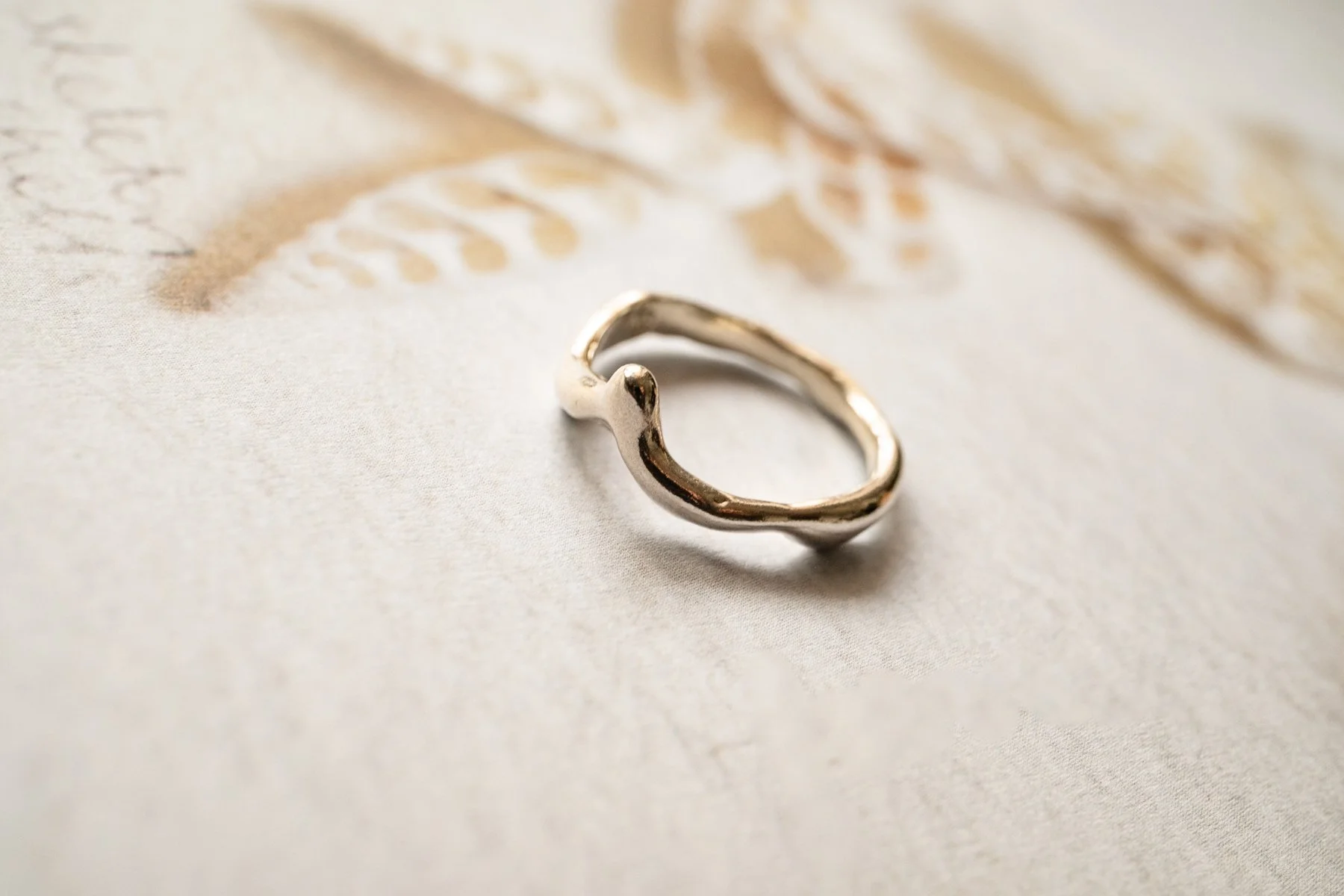 Water Wishbone Ring in Sterling Silver - Size M 1/2 - Ready to Ship