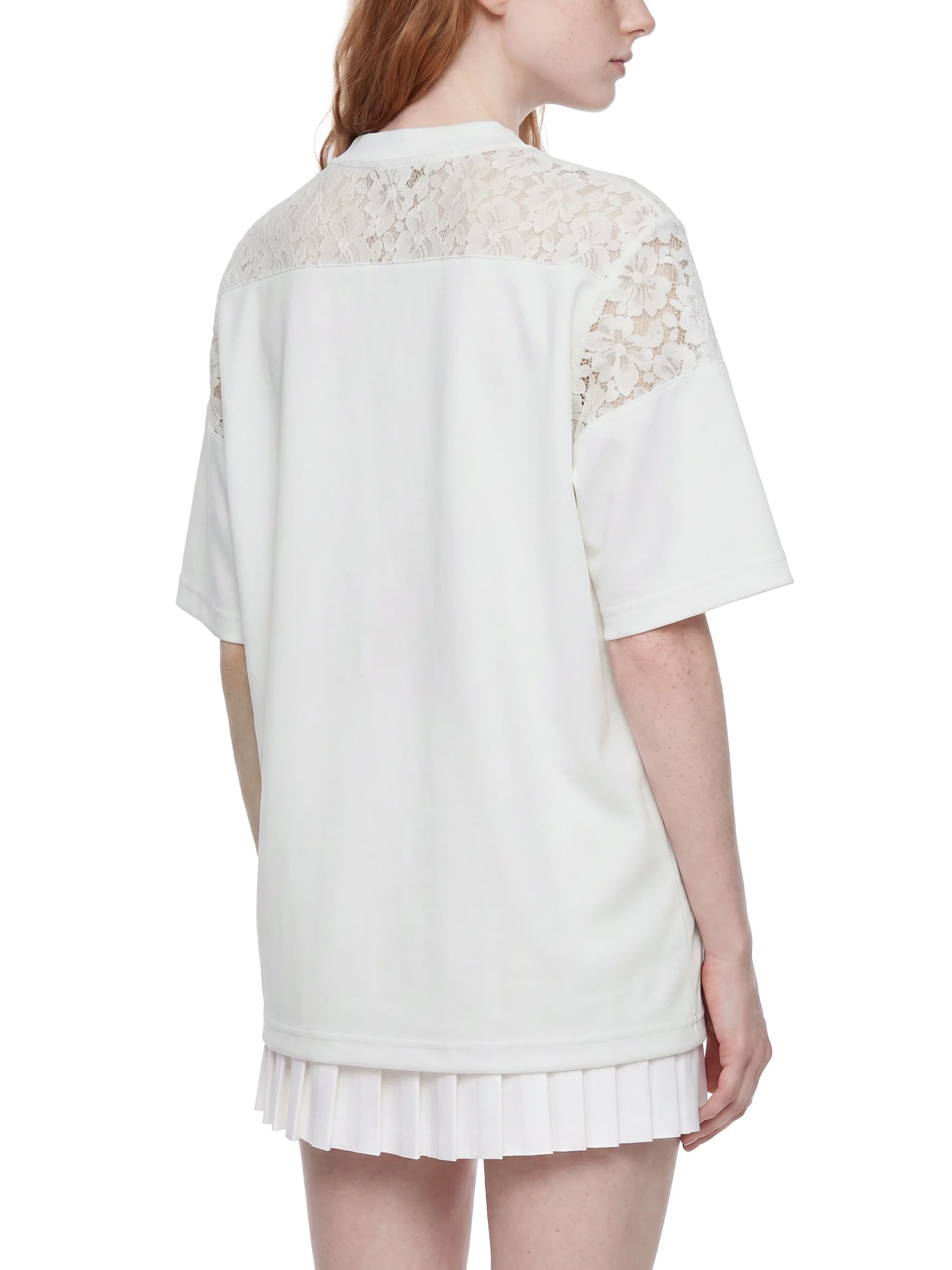Unisex Lace Paneling V-Neck T-Shirt-gallery-12.png