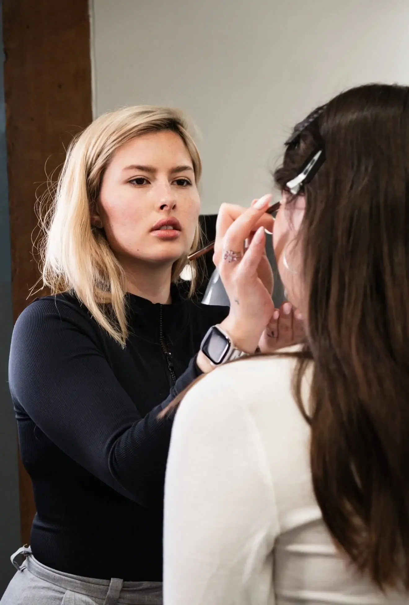 Nika, mobile hair and makeup stylist with North of Blush creating natural bridal looks across Calgary and surrounding areas.