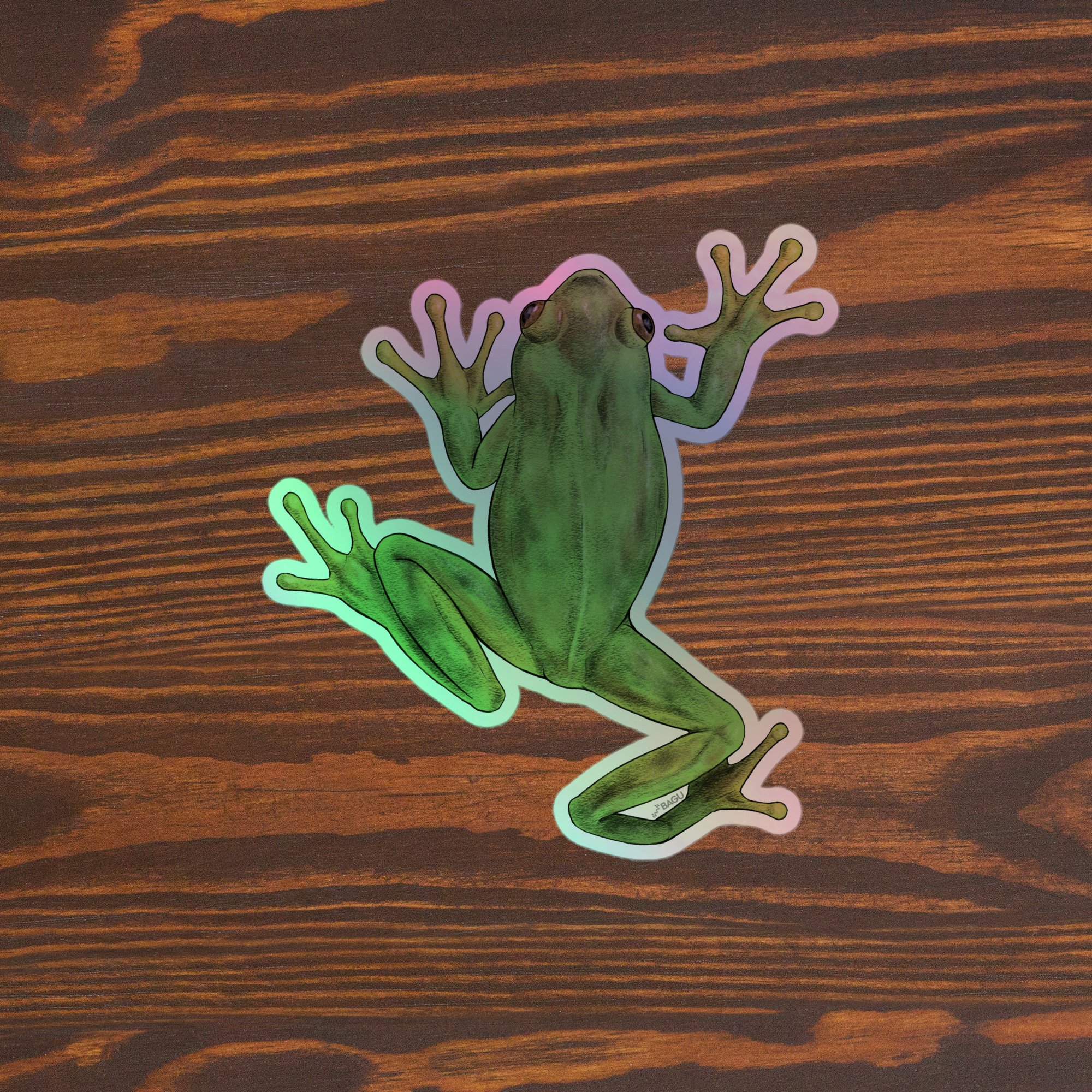 Frog (Colored) Holographic Sticker