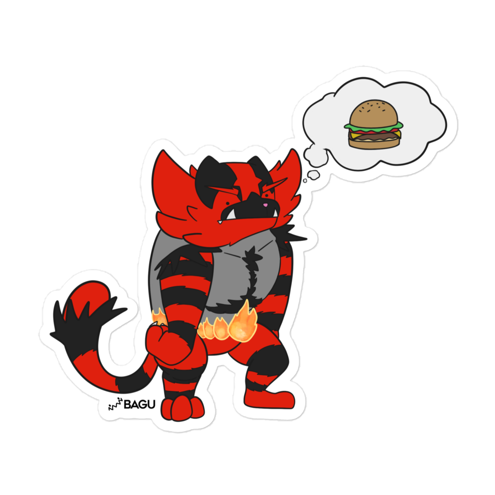 Incineroar Thought Bubble Sticker