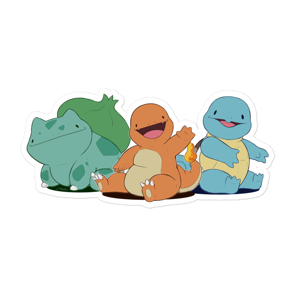 Kanto Starters Sticker