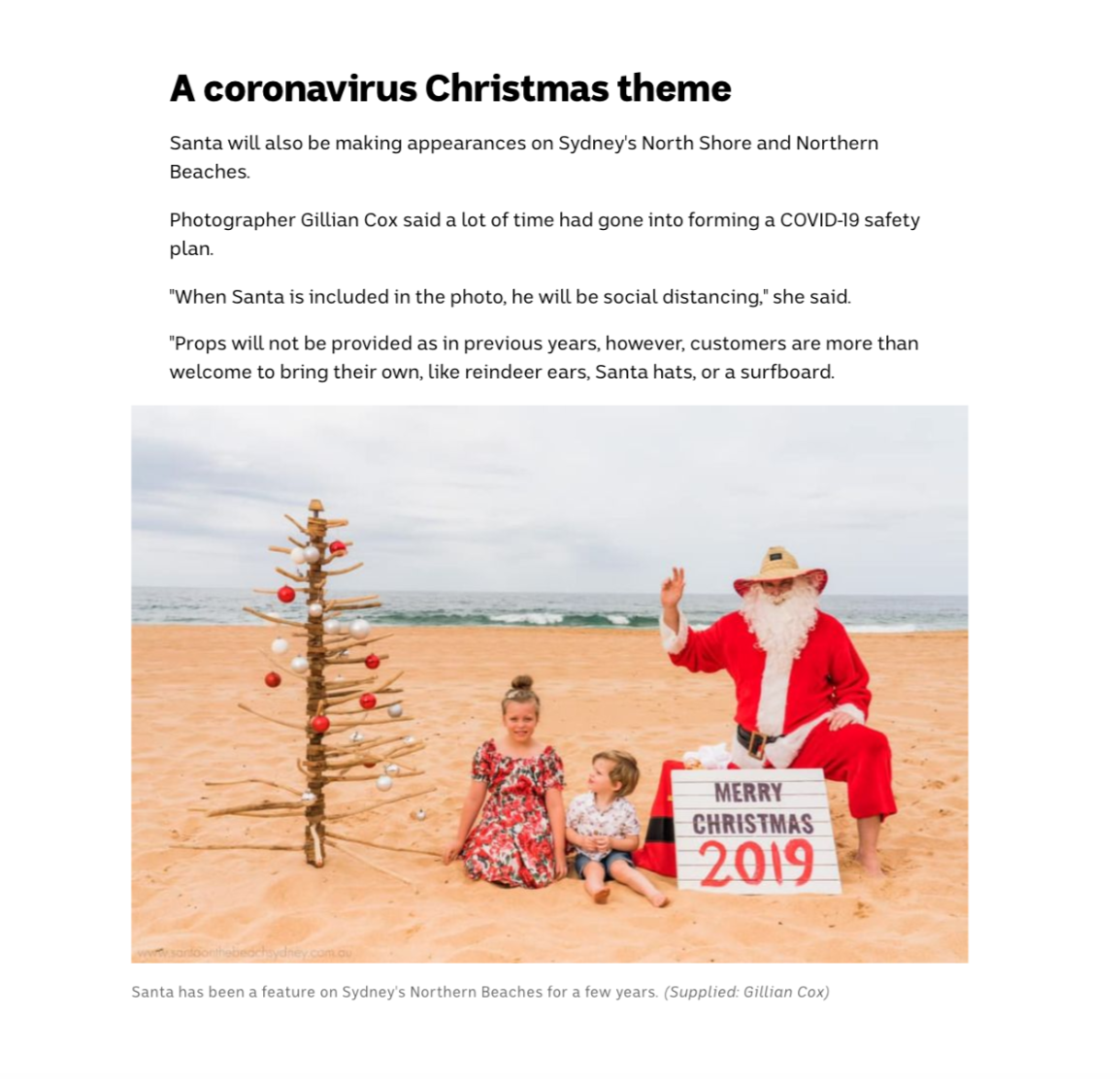 ABC News Santa Photos during Covid