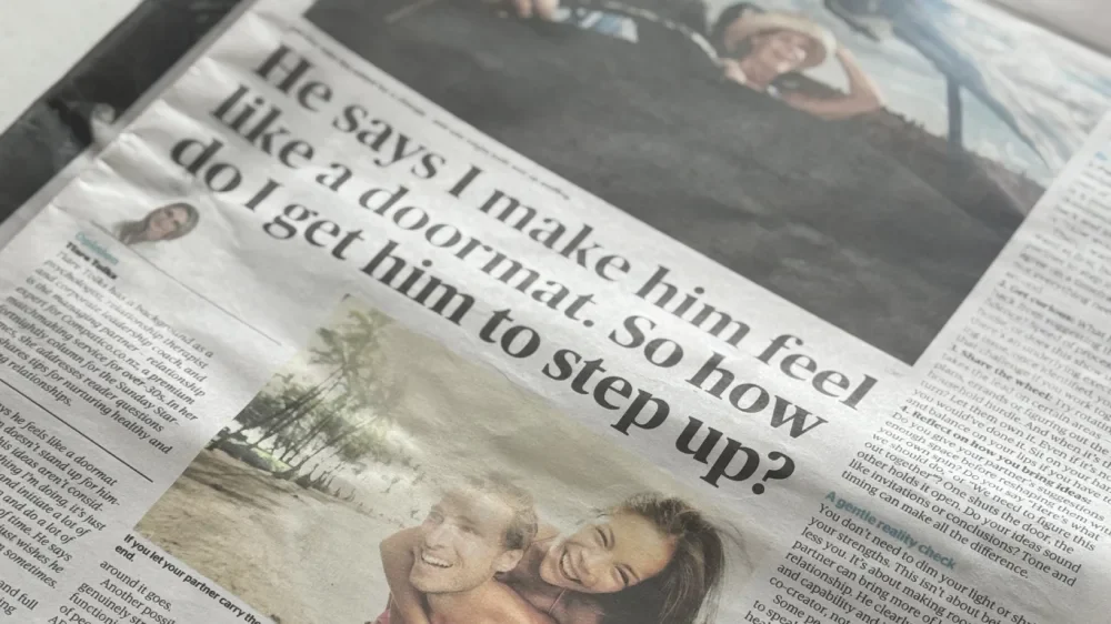He says he feels like a doormat. So how do I let him step up?