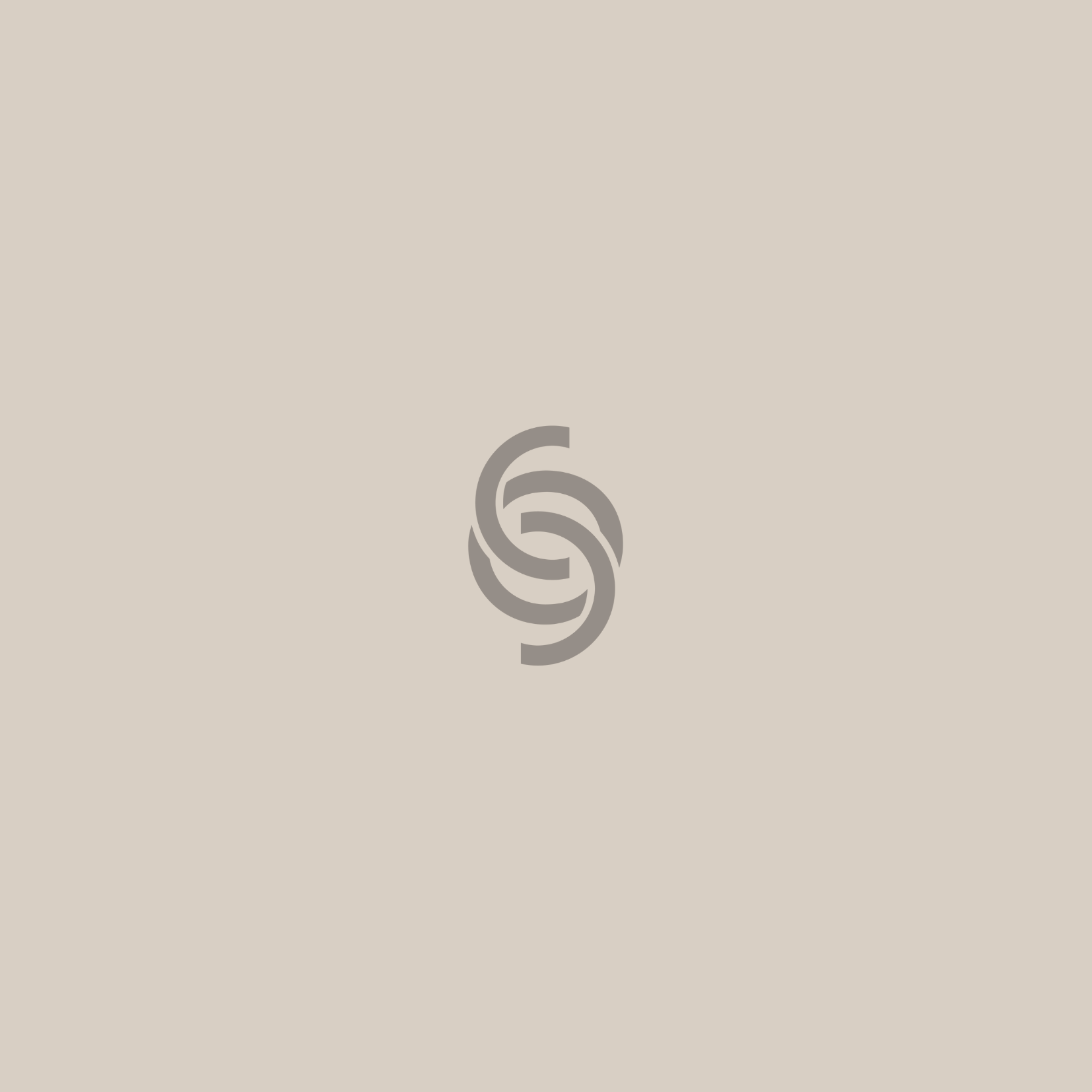 Loading icon with concentric swirl pattern on a beige background.