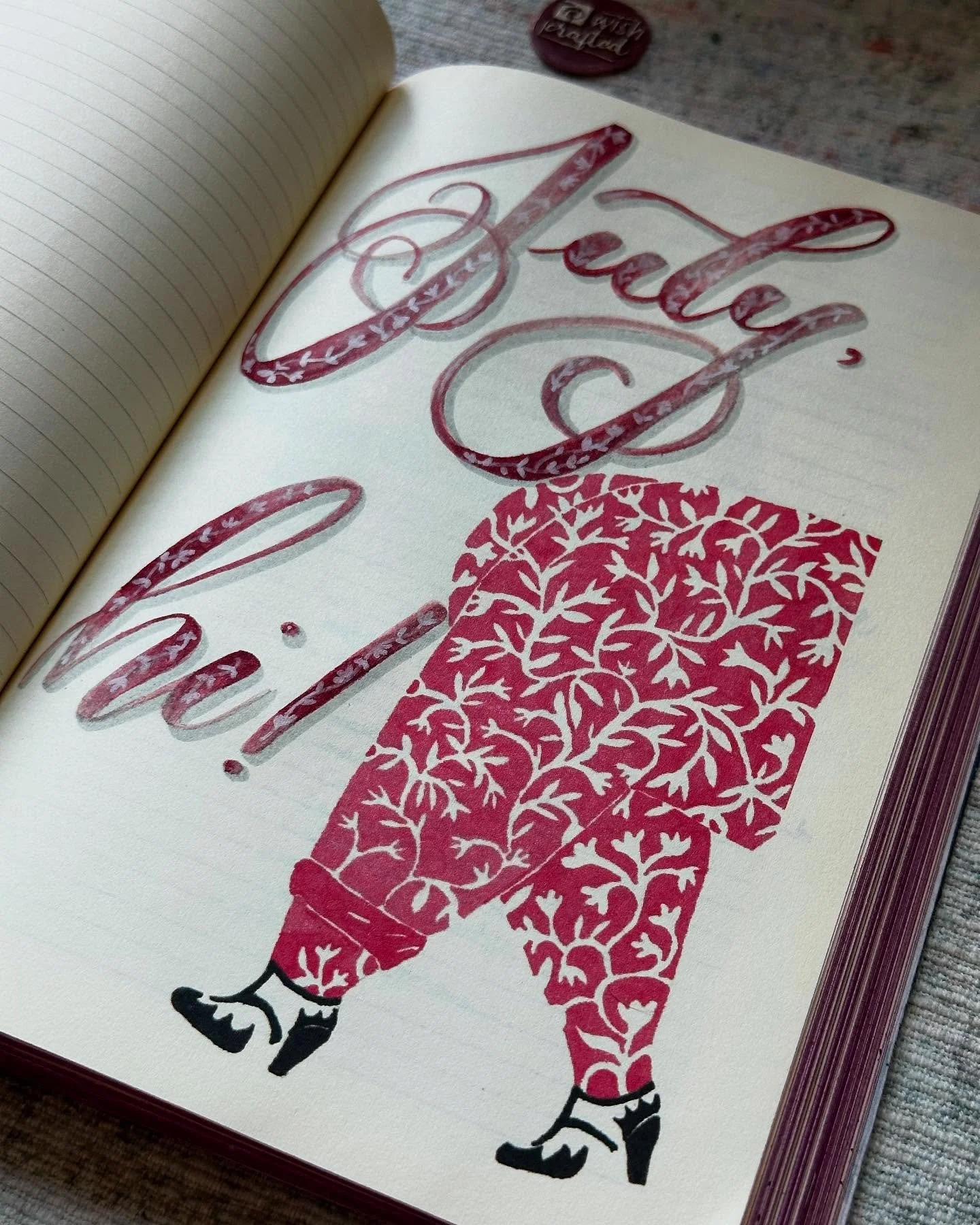 It&rsquo;s usually Hi/Hello + [name of the month], but since my journal had the leg design there already I saw that &ldquo;July, hi!&rdquo; would fit better. 

And that reminds me of my graduate advisor who greets people in his emails in this way. Li