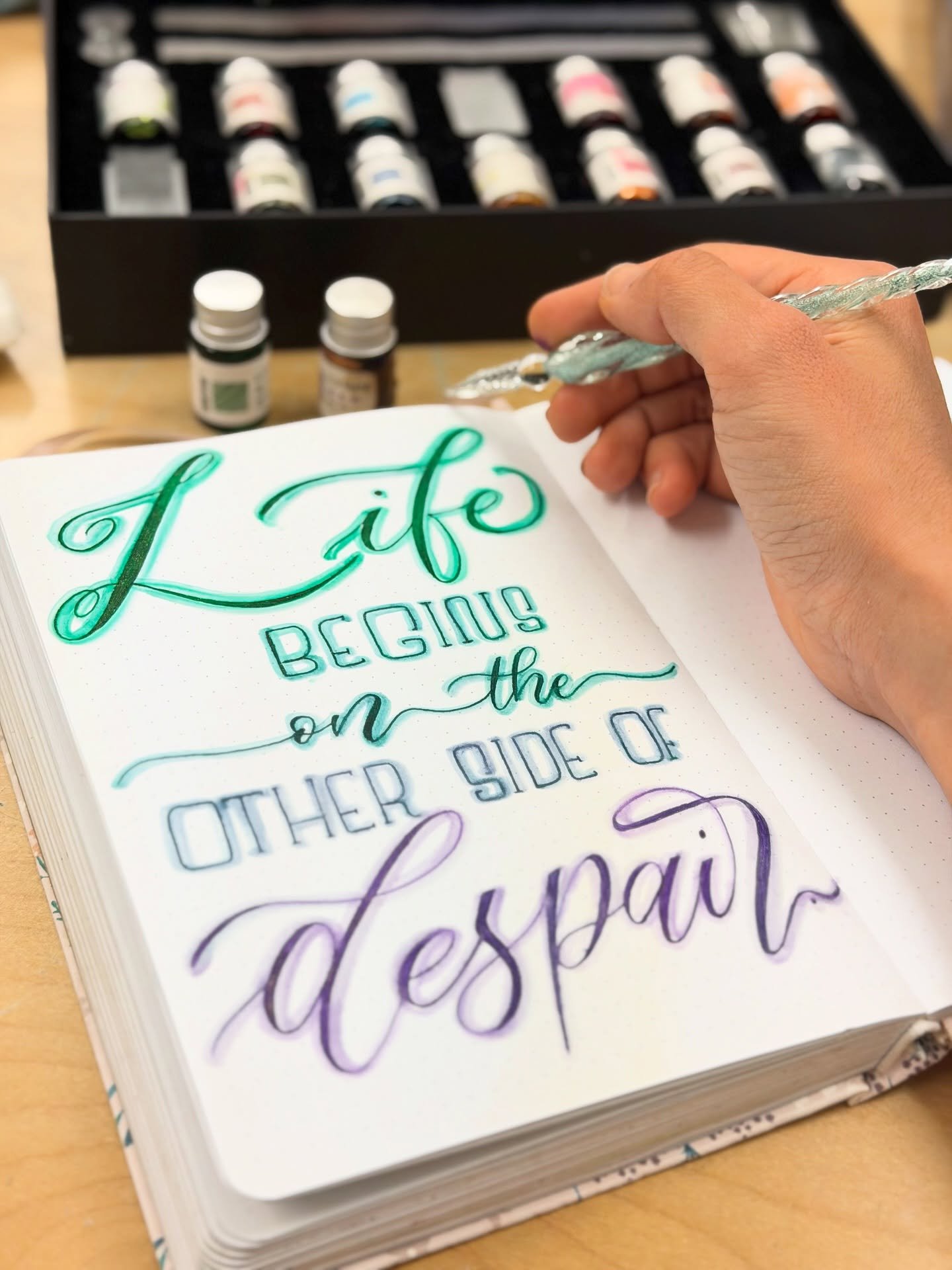 I&rsquo;m a big proponent of penciling out the design first, and then start inking. But there are times that the ink does not work well with erasing and smudges like what happened here. 

Of course, I didn&rsquo;t consider this a lost cause, and trie