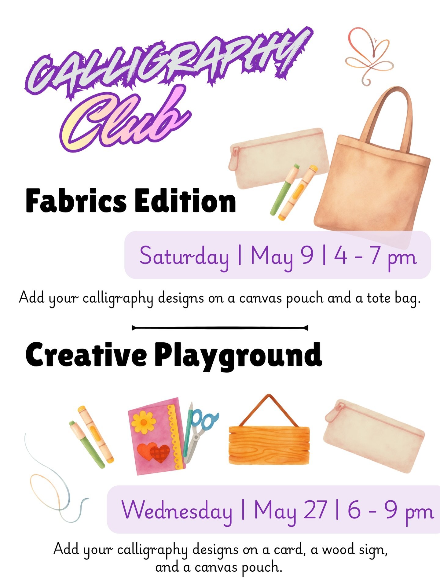 May calligraphy workshops are now live at TheseHandsCollective.com ✨

Join our Calligraphy Club, perfect for beginners and seasoned lettering lovers alike.
We provide the guidance, materials, and setup (plus cleanup), so you can just show up and crea