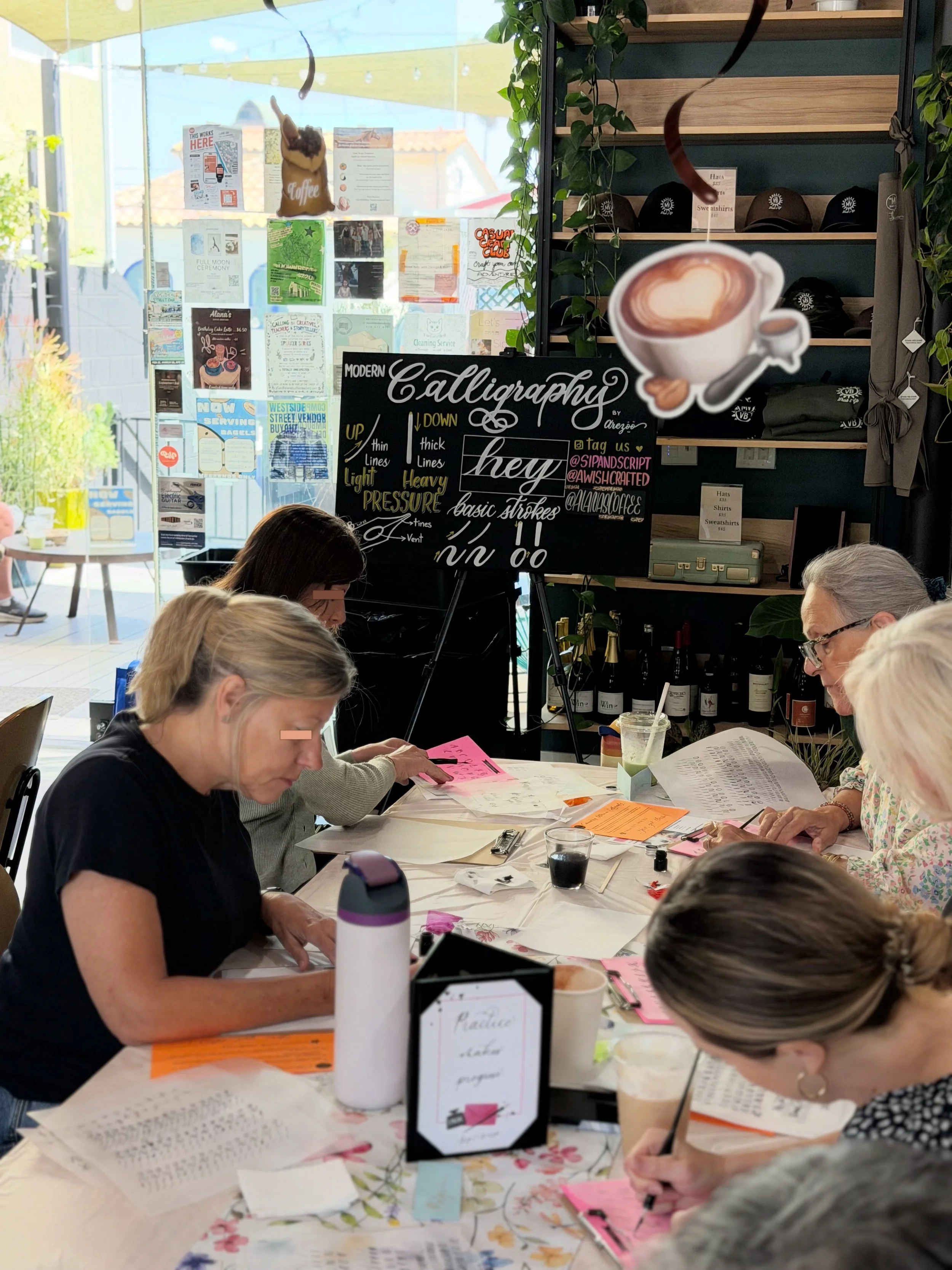 Last Sunday (May 31st) at Alana&rsquo;s Venice 

Next will be Sunday, June 14th. 

This is a @sipandscript modern calligraphy class. For tickets, DM me to send you the link, or visit www.SipandScript.com and search for Alana&rsquo;s. 

Can&rsquo;t wa