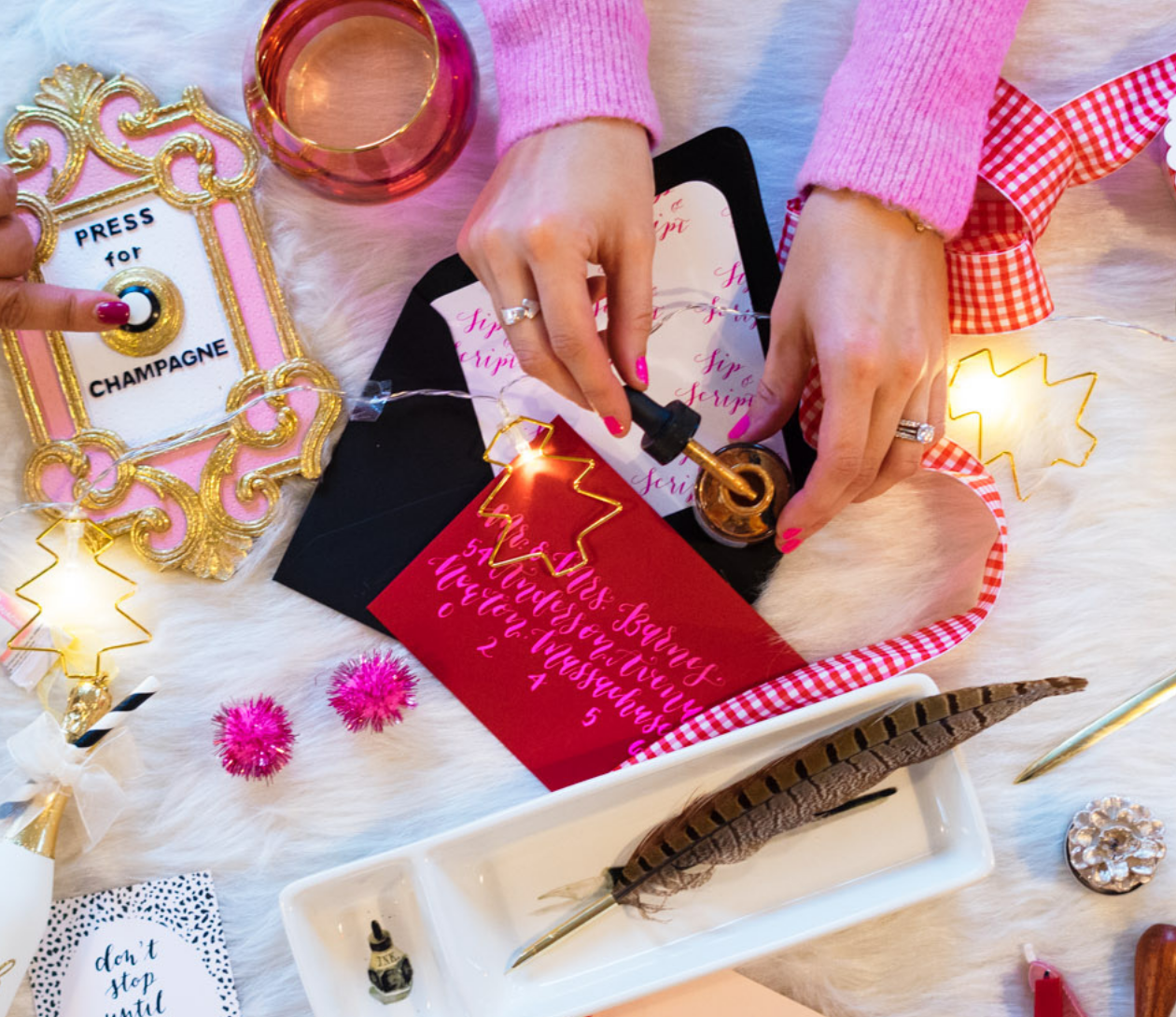 Modern Calligraphy &amp; Holiday Card Lettering for Beginners at These Hands Maker’s Collective