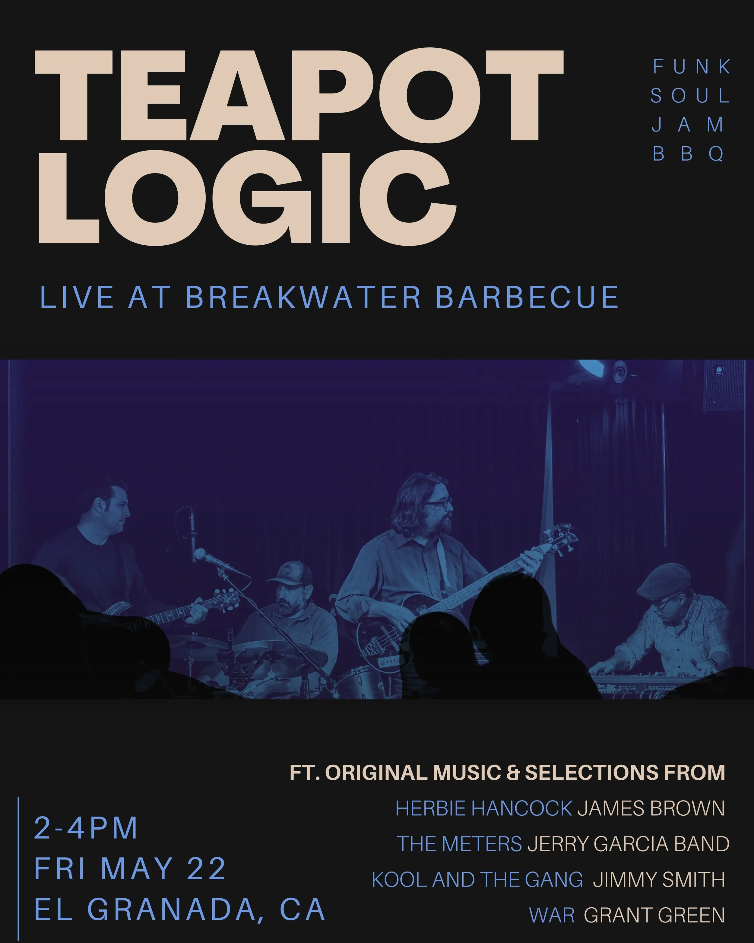 Looking forward to helping @breakwaterbarbecue celebrate six years on Friday with a two hour set of soul, funk, and jammy rock music.