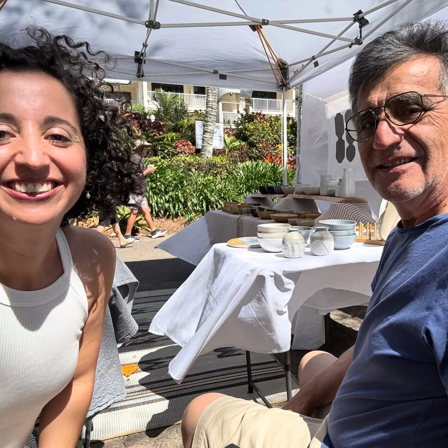 Such a great day today at the @palmcovemarkets!
It was a bit windy, but the day was beautiful 🌴

Thanks to everyone who stopped by, had a chat, or took a piece of my work home &mdash; I truly appreciate the support!

A special thanks to my dad, who 