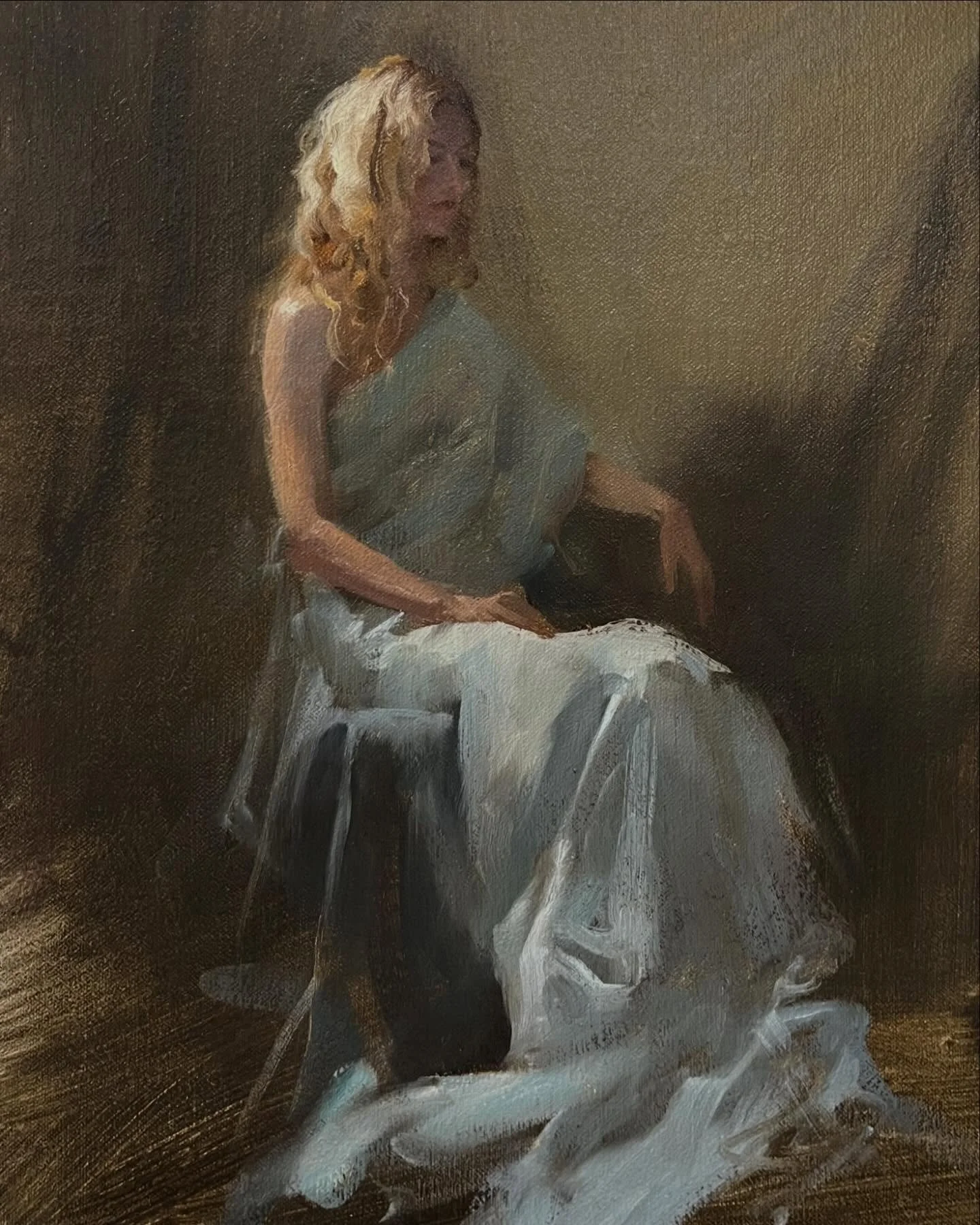&ldquo;Lily&rdquo;
11x14 oil on linen
(Sold)

3h alla prima painting of the beautiful multitalented musician + singer-songwriter  @lily_janae_ from this past summer. 

This one felt like exploring another dialect of the same language, inch by inch ge