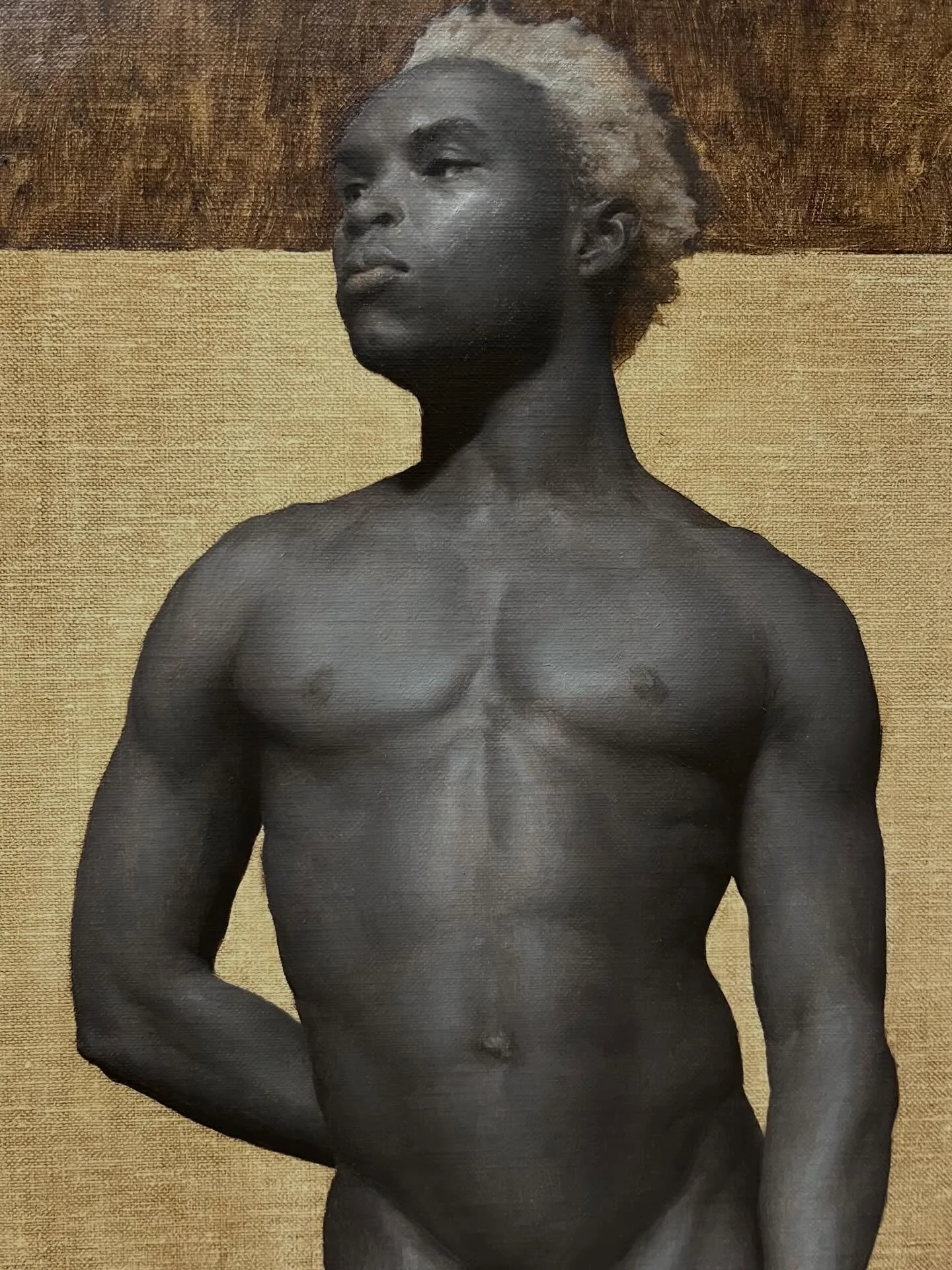 &ldquo;Josh&rdquo; (cropped). Final grisaille of the semester. 

Lots of dots clicking on this one, trying to be more intentional with each decision, building confidence one brushstroke at a time.

@grandcentralatelier 
#academicpainting #grisaille #