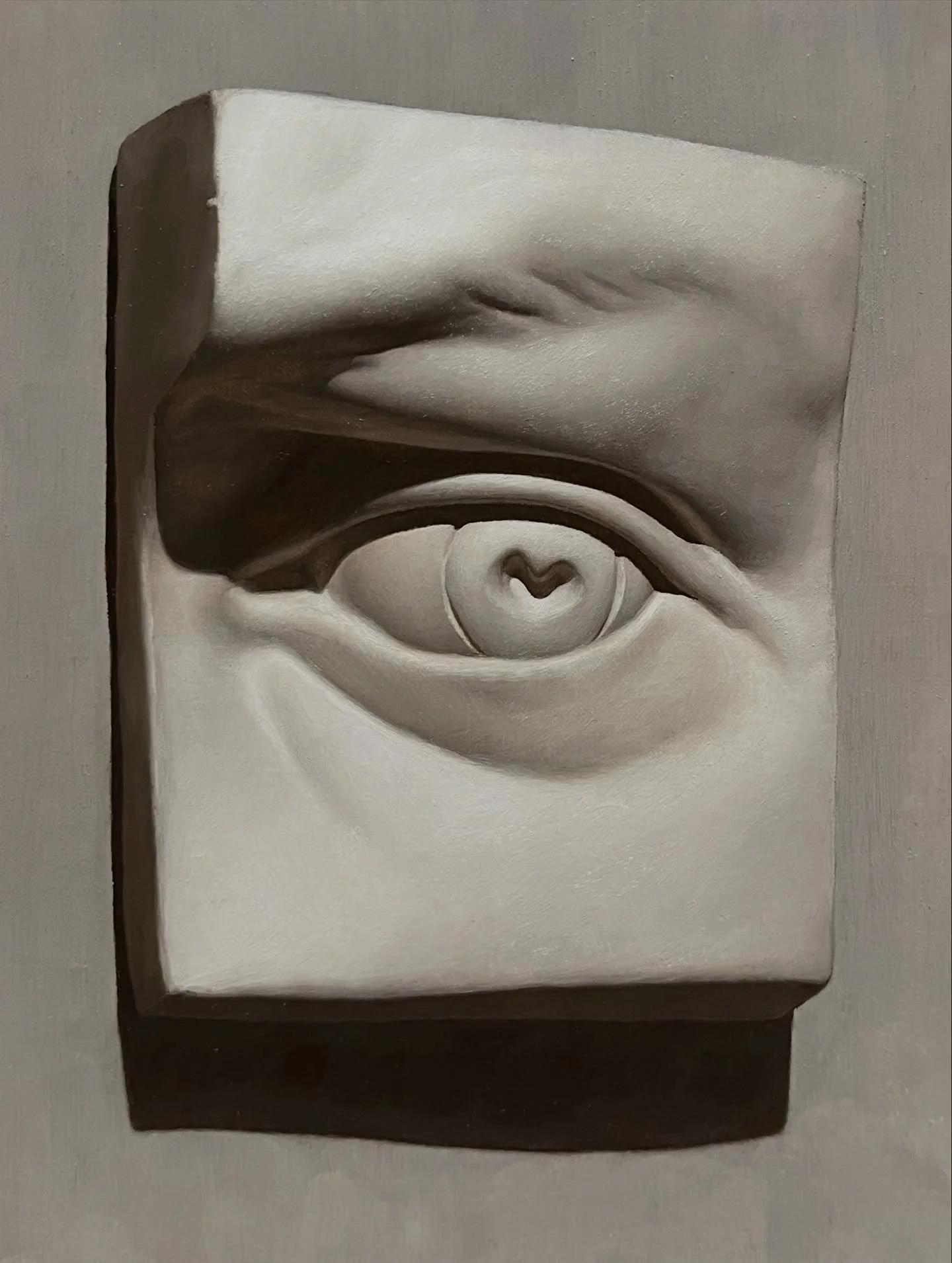 &ldquo;David&rsquo;s Eye&rdquo;
8x10 oil on linen panel 
(Available)

I find cast exercises pretty enjoyable, for the most part, despite their reputation. There&rsquo;s something comforting about the certainty and stillness, getting lost in a meditat