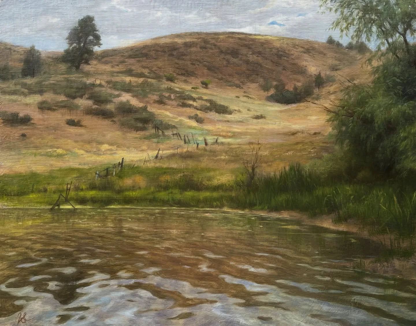 &ldquo;Davis Lake&rdquo;
11x14 oil on panel

Landscape painting was a big goal of mine over the summer. This one I worked on &amp; off July through August, with a second plein air session about halfway through. I tried to capture the affection I feel