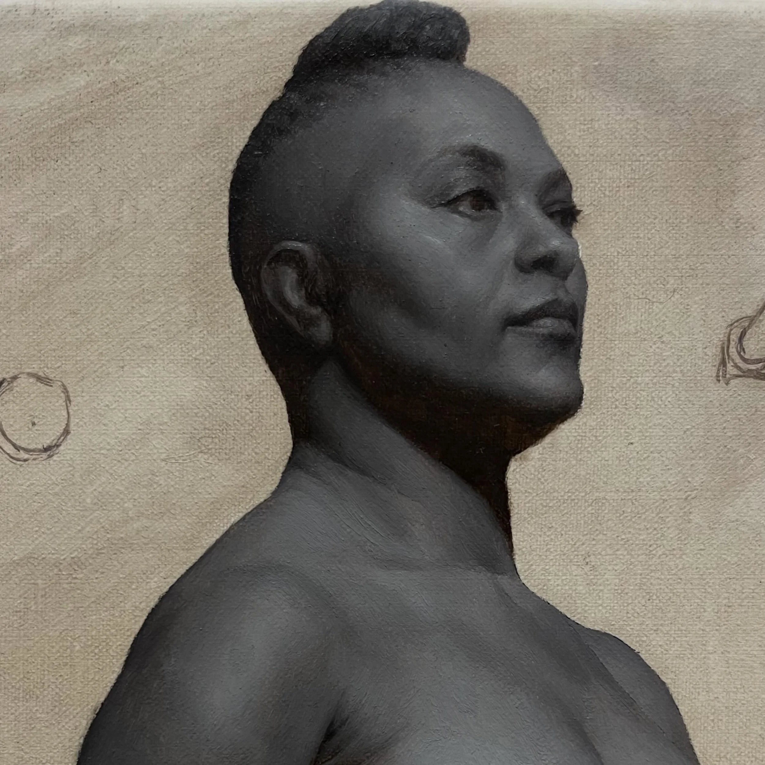 Bits and pieces from the beginning of 2nd year at @grandcentralatelier.

In order:
1st grisaille study of @mavenmodelmuse 
Varnishing @lizincontrapposto&rsquo;s face
Blocking in the indomitable @nellie.muse
Sketch of my friend @esterohman.art 
BTS of