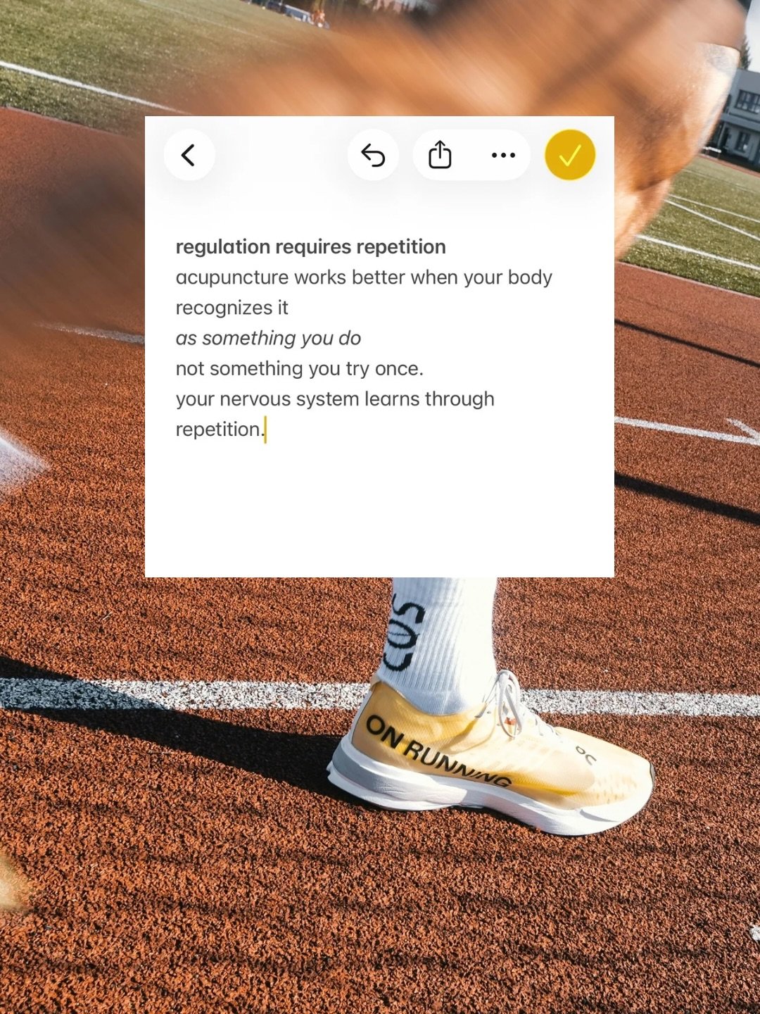 Forget reduce, reuse, recycle.

The only 3 R&rsquo;s I care about in clinic are: 
Regulation Requires Repetition ‼️