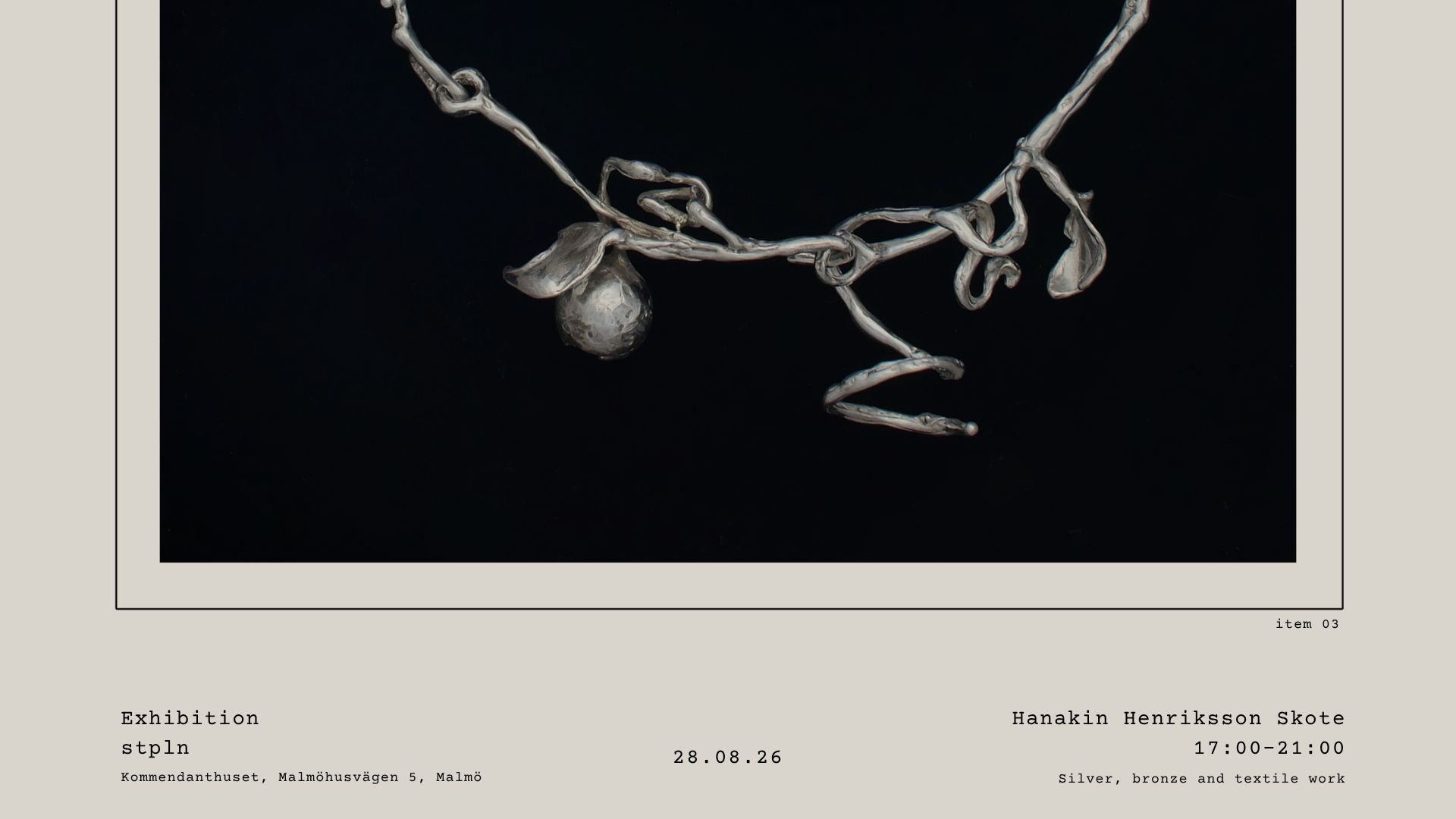 Exhibition: Hanakin Henriksson Skote